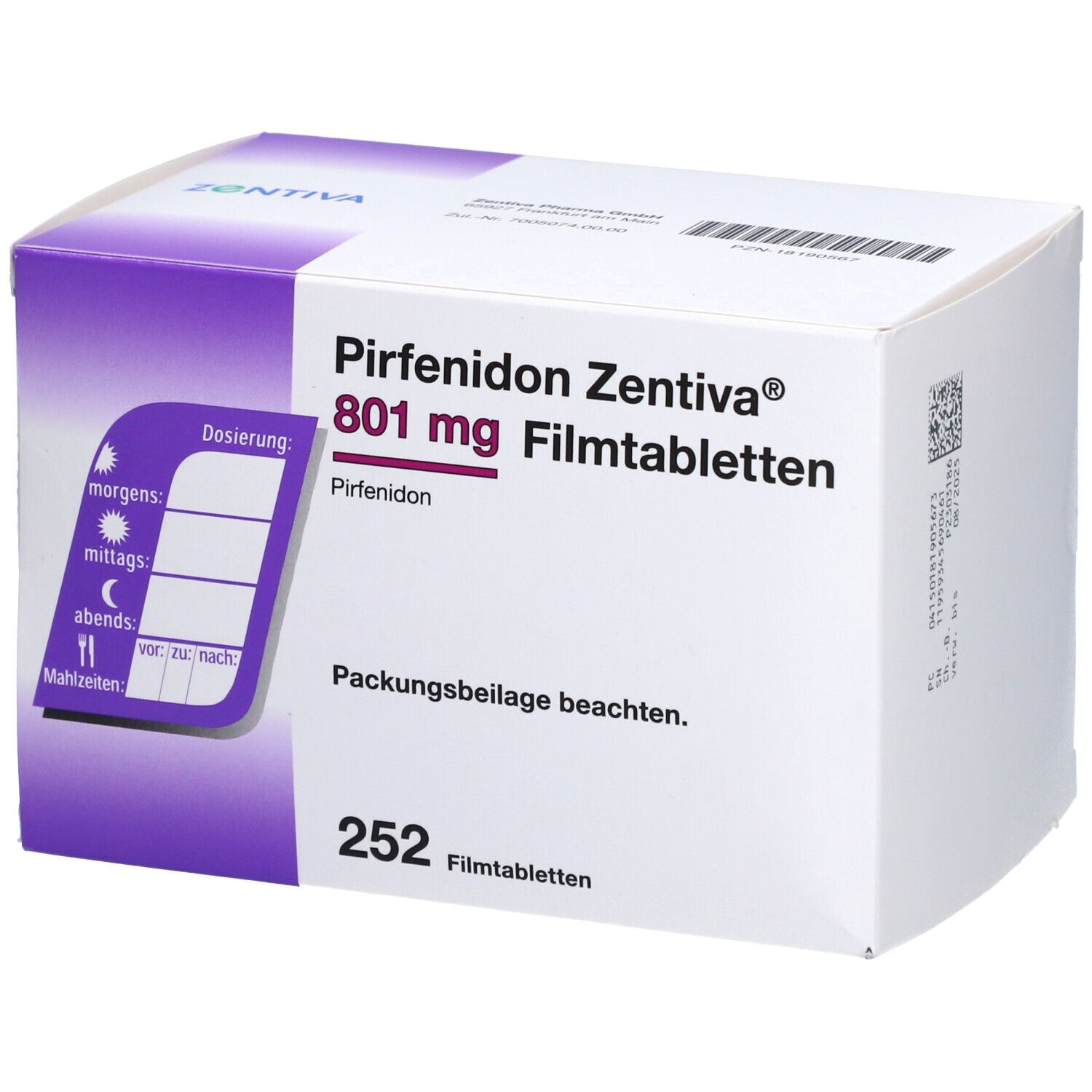 PIRFENIDON Zentiva 801 mg Filmtabletten