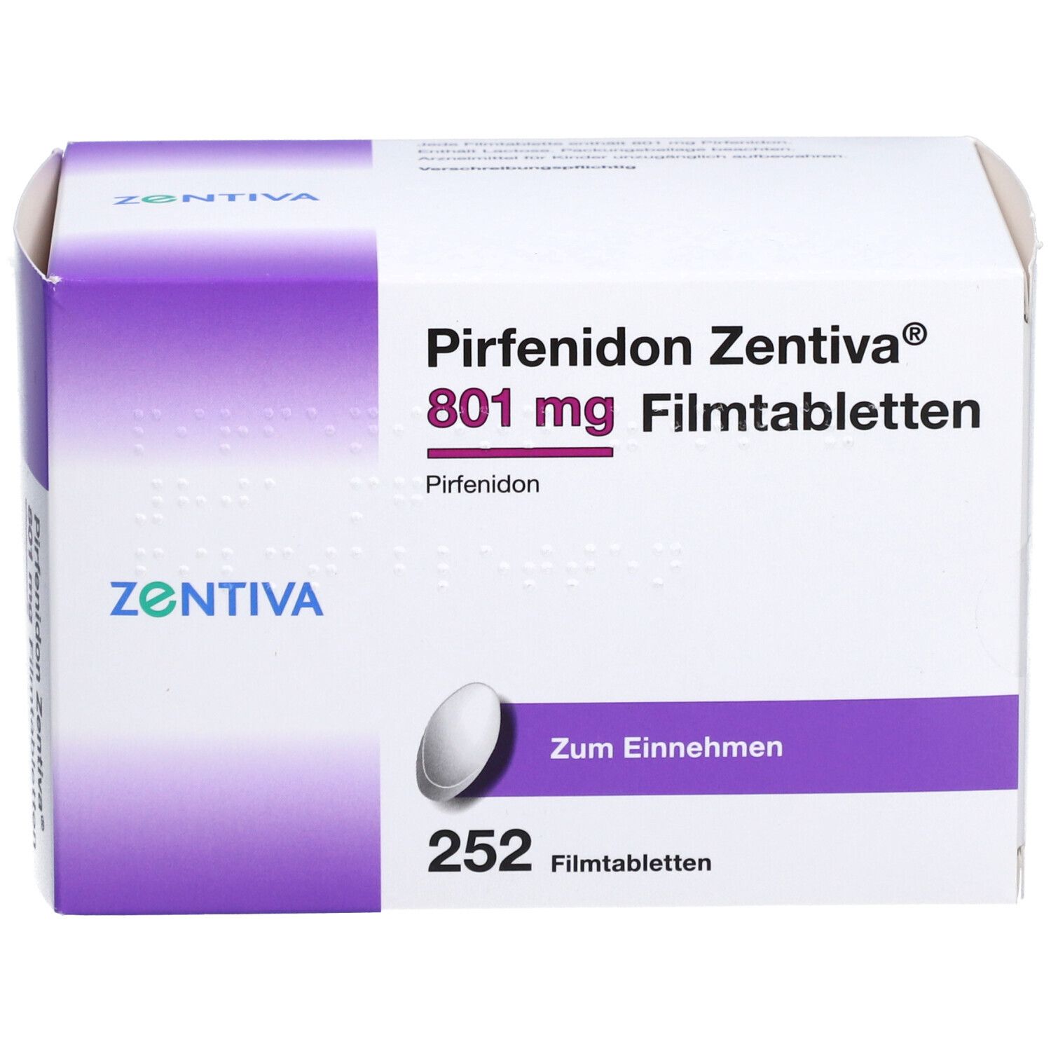 PIRFENIDON Zentiva 801 mg Filmtabletten