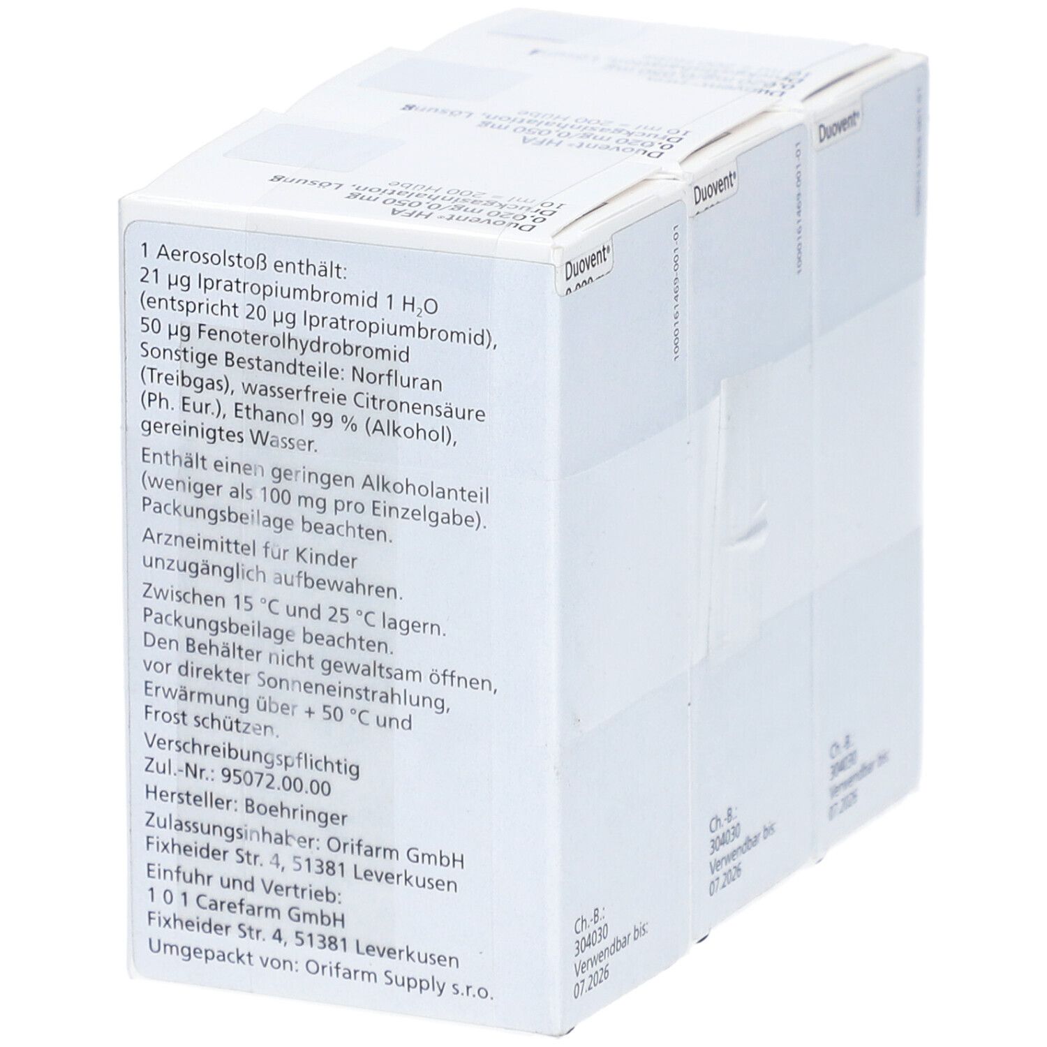 DUOVENT N Dosieraerosol 20 µg/50 µg