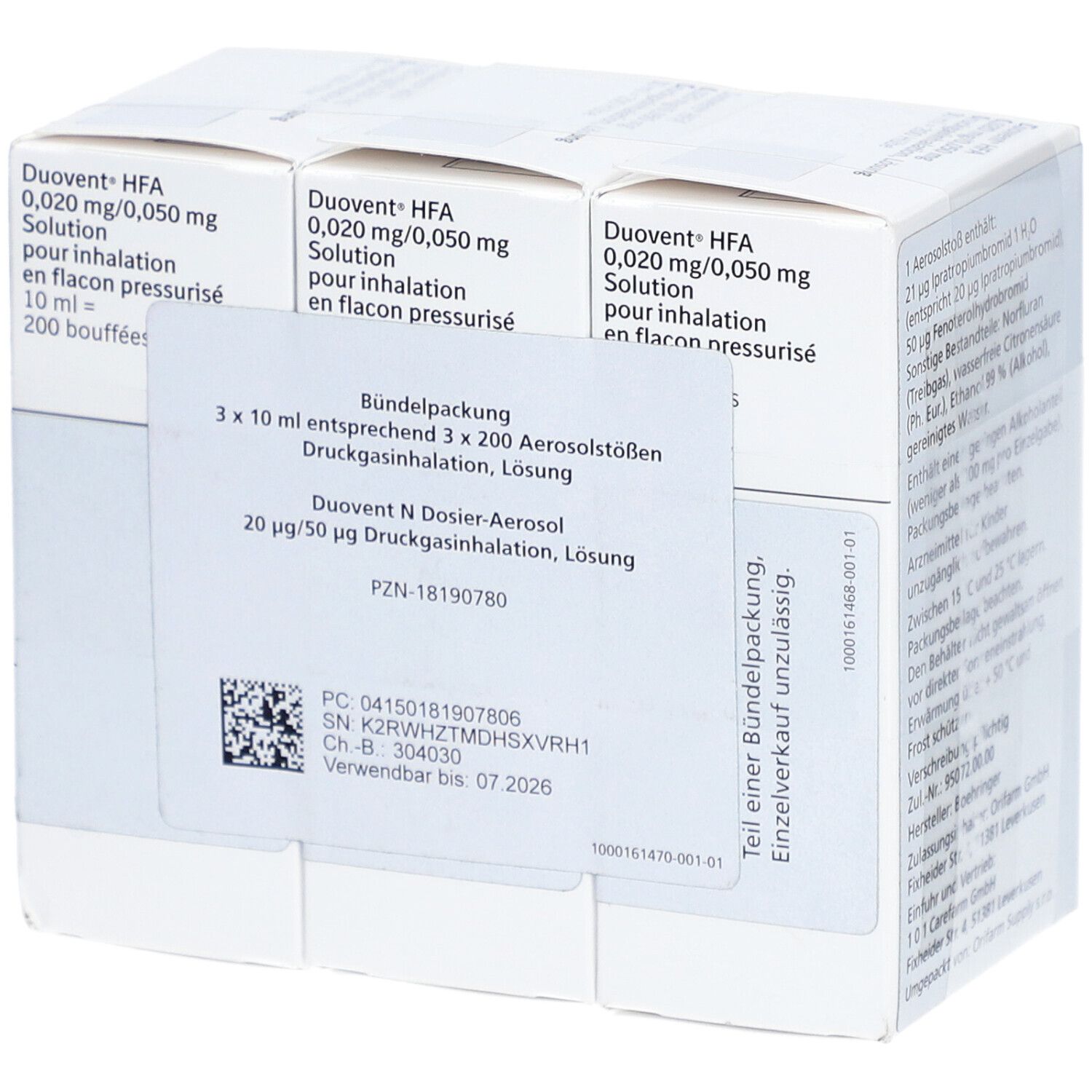 DUOVENT N Dosieraerosol 20 µg/50 µg