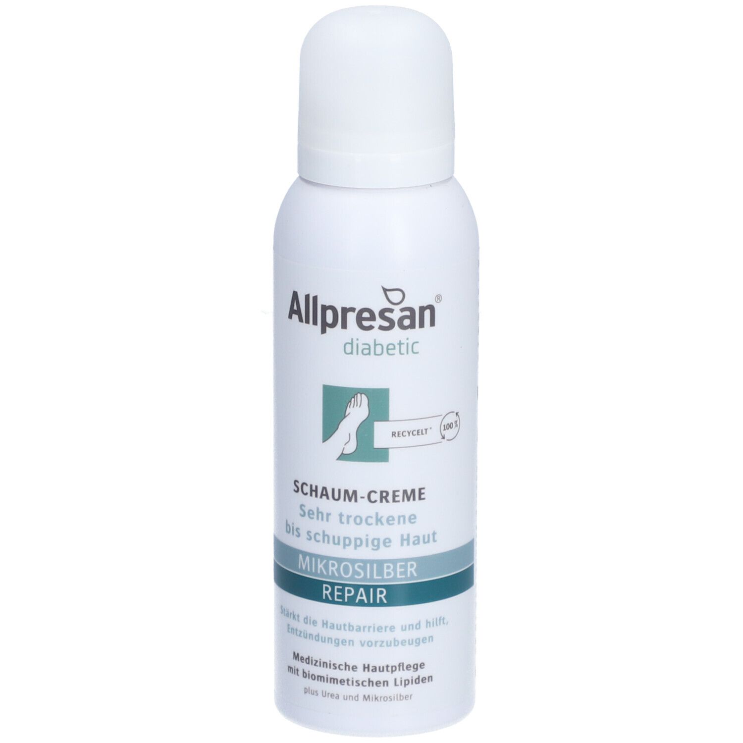 Allpresan diabetic Mikrosilber+Repair Schaum-Creme 125 ml Schaum