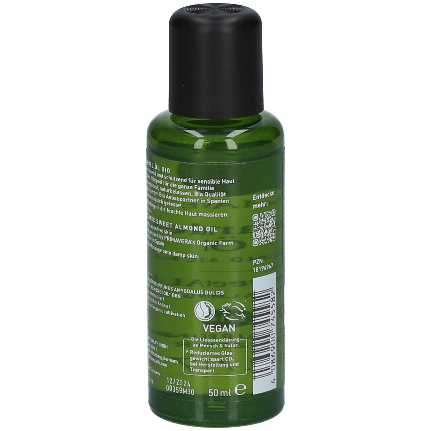 Bergland Mandelöl 50 Ml – Reines Hautpflege-Öl Für Sensible Haut & Babymassage – BDIH Zertifiziert