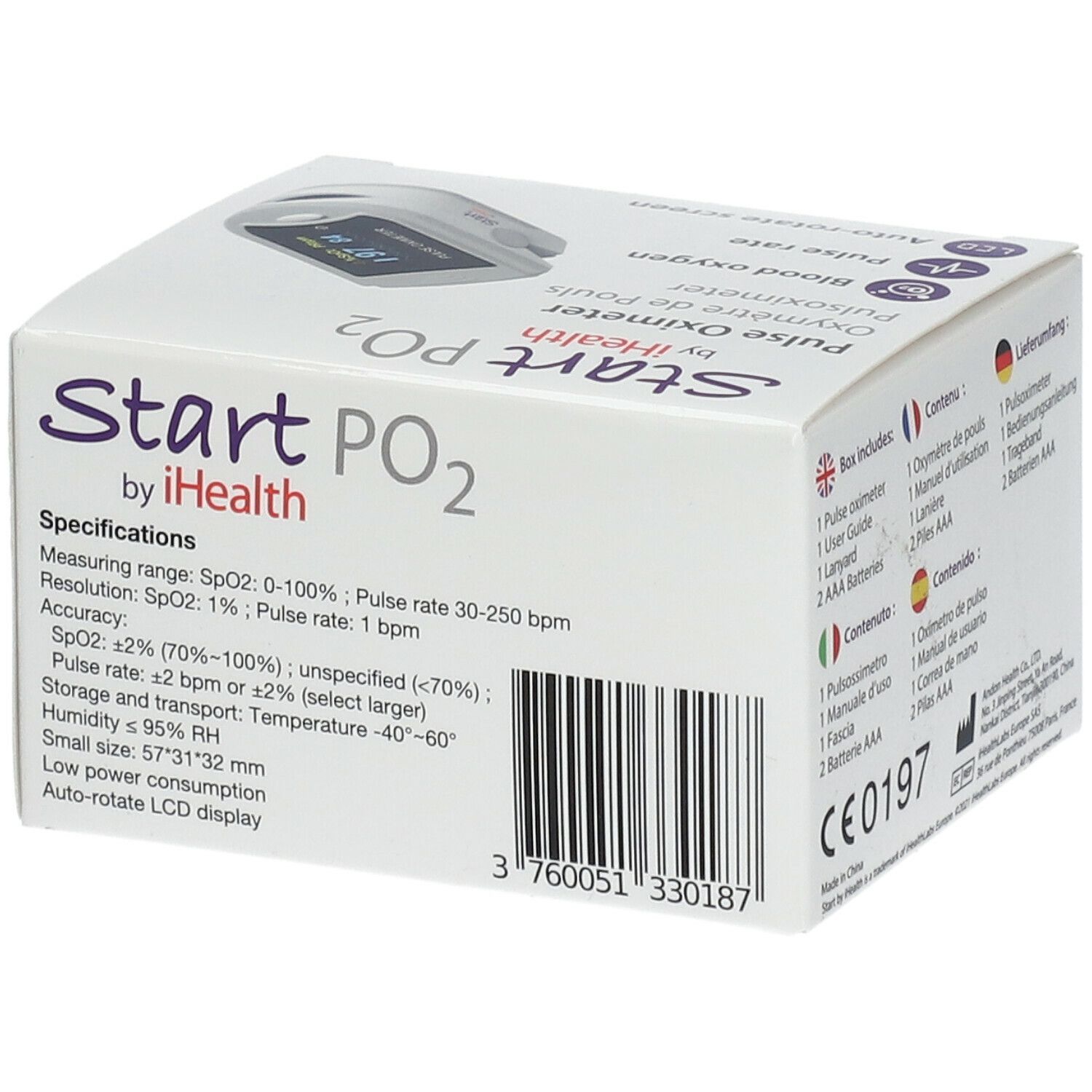 Start PO2 by iHealth Pulsoximeter