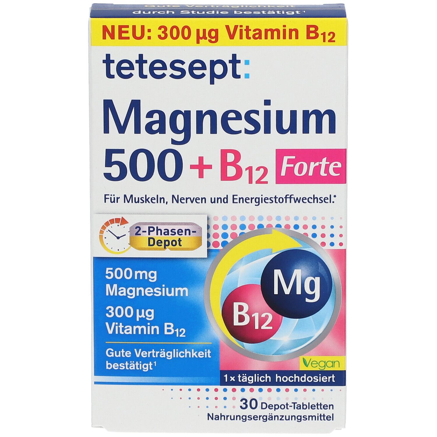 tetesept® Magnesium 500 + B12 Forte