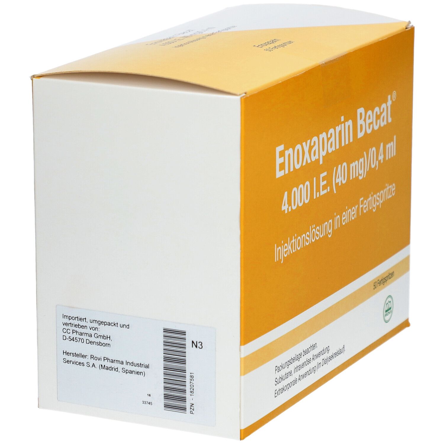 ENOXAPARIN Becat 4.000 I.E. 40mg/0,4ml Inj.-Lsg.FS