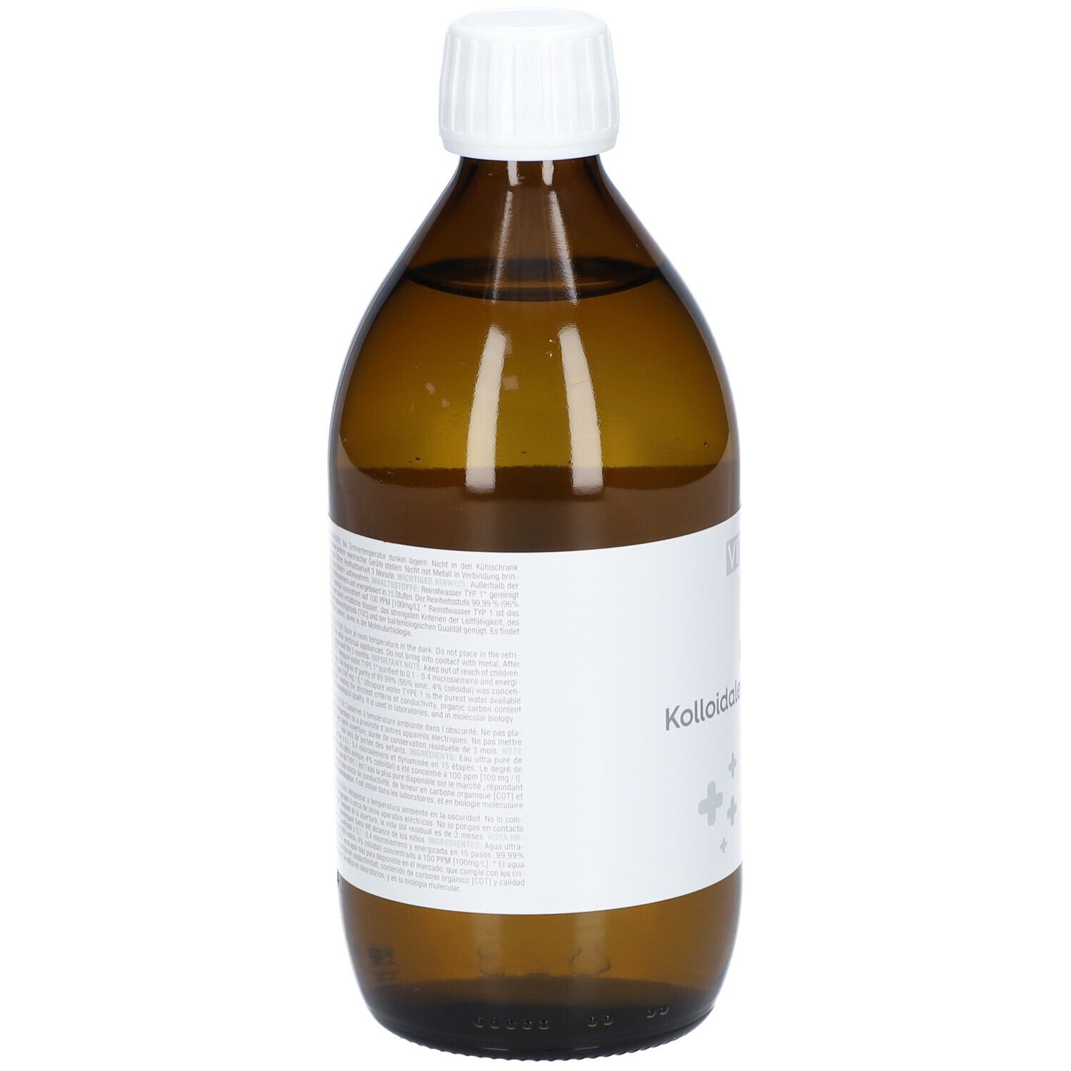 Kolloidales Silber 100 ppm Reinheitsstufe 99,99% 500 ml Flüssigkeit