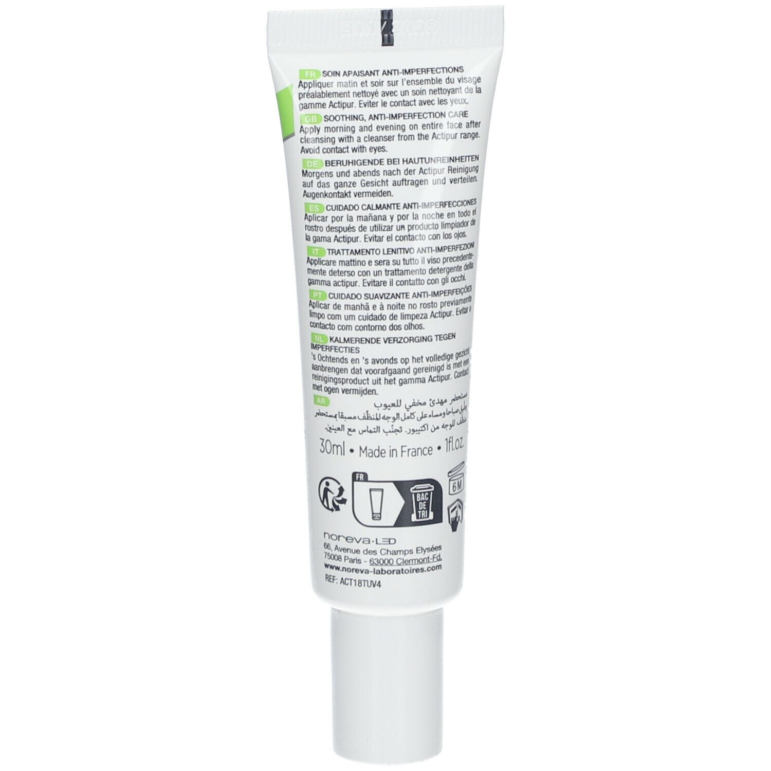 Noreva Actipur Creme sensi+ 30 ml