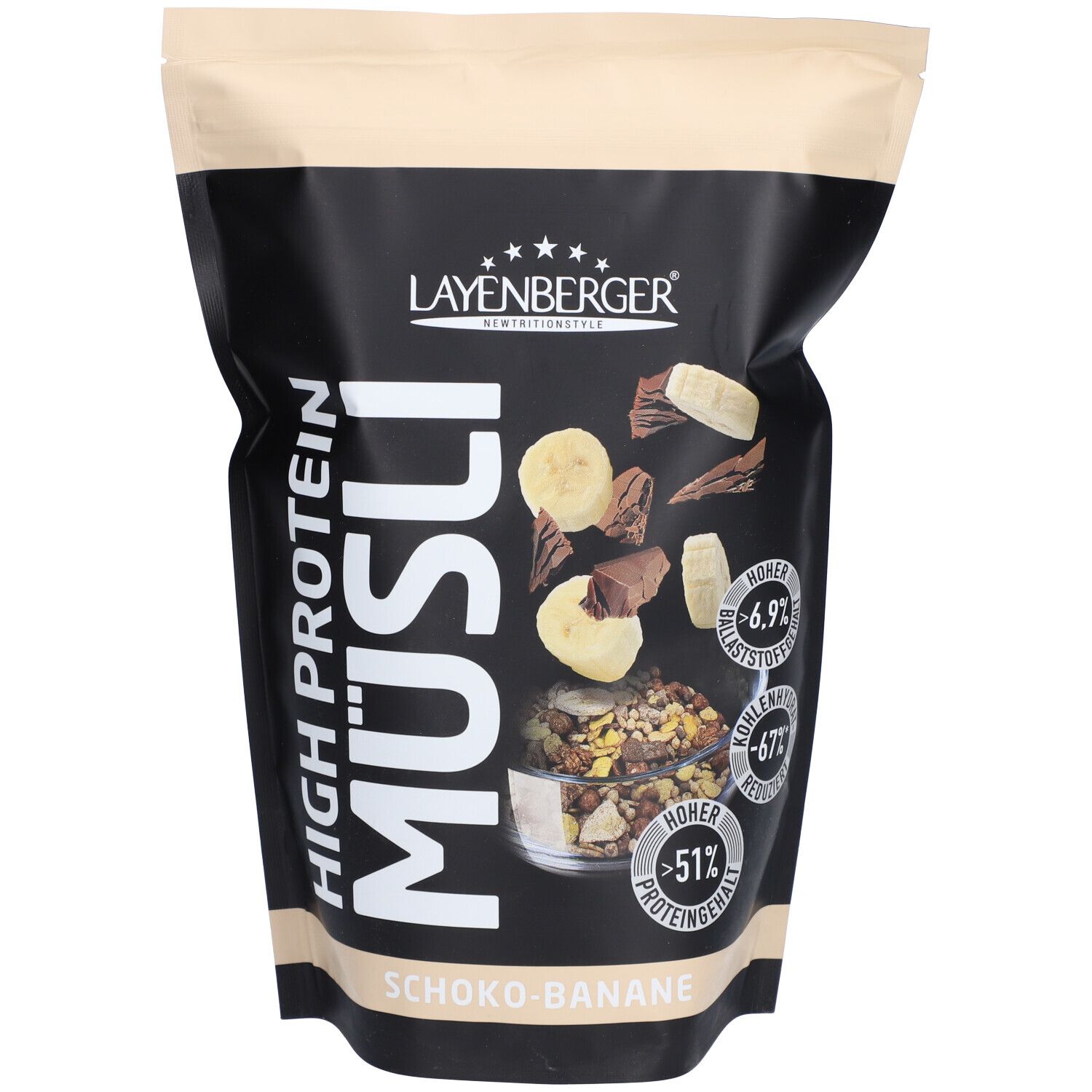 Layenberger High Protein Müsli Schoko-Banane 390 g