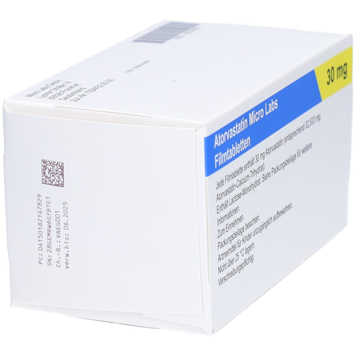 ATORVASTATIN Micro Labs 30 mg Filmtabletten