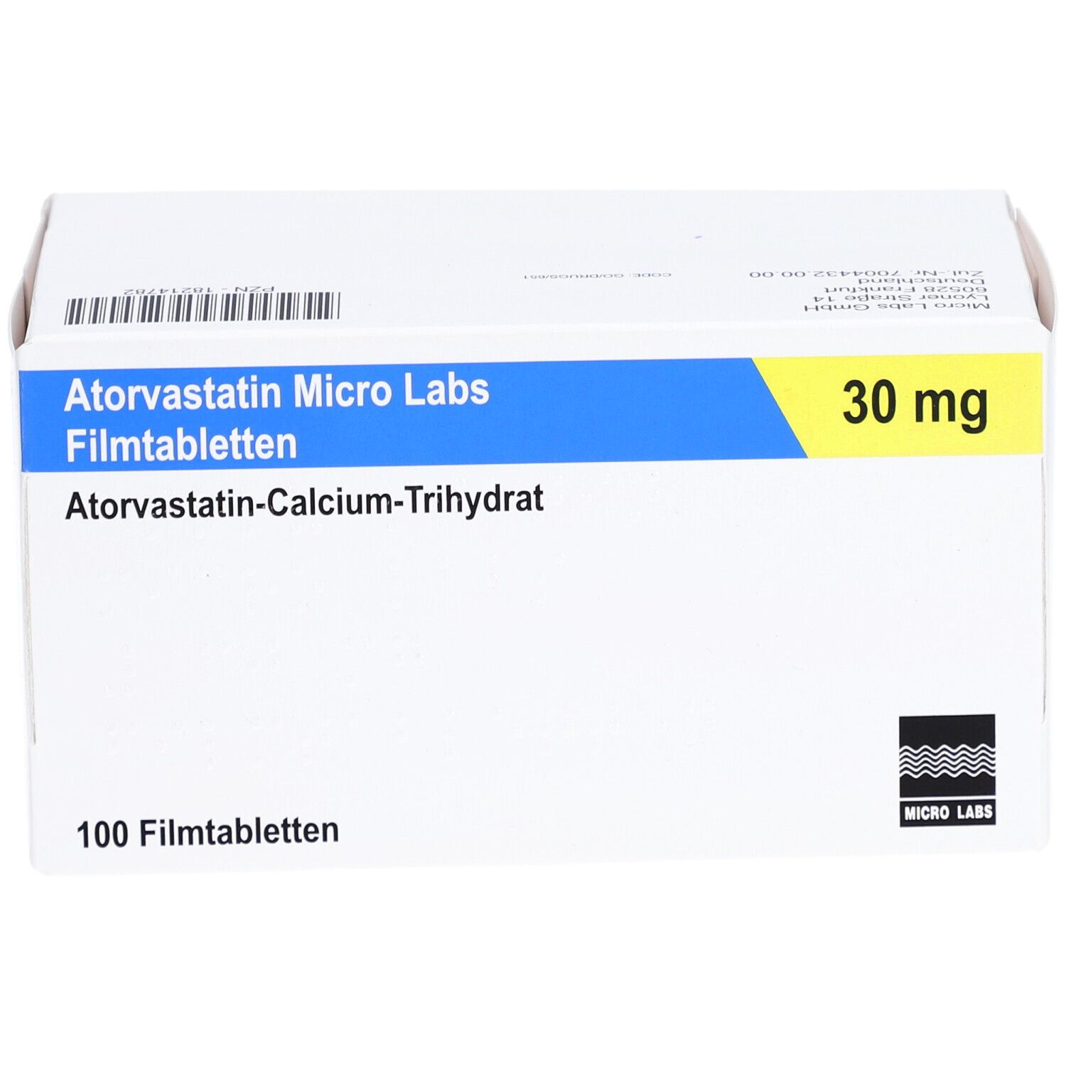 ATORVASTATIN Micro Labs 30 mg Filmtabletten