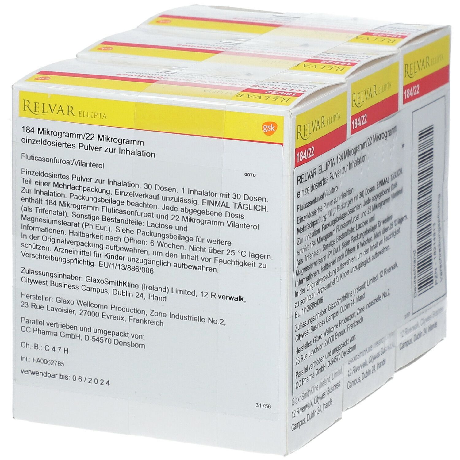 RELVAR Ellipta 184 Mikrogramm/22 Mikrogramm Inh.P.