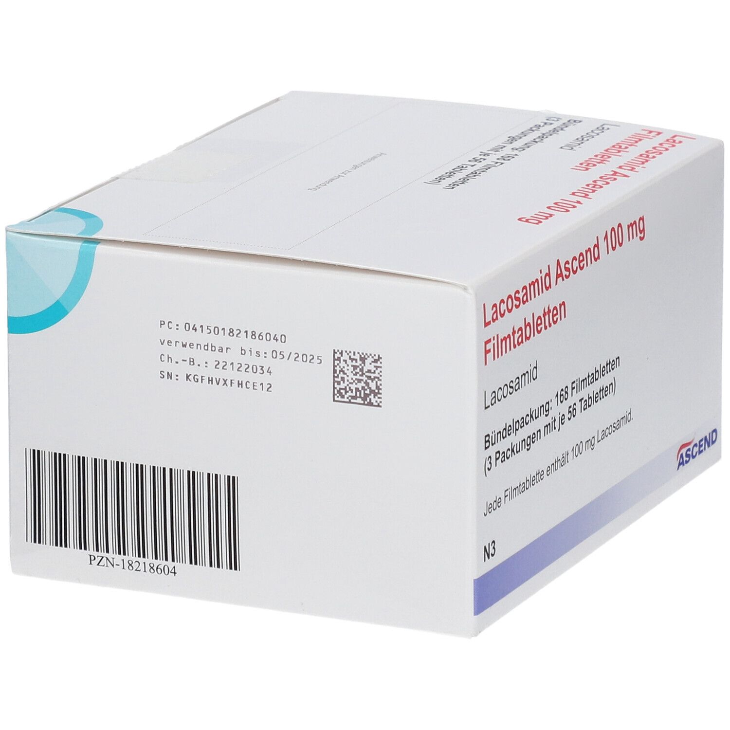 Lacosamid Aristo 100 mg Filmtabletten 168 St