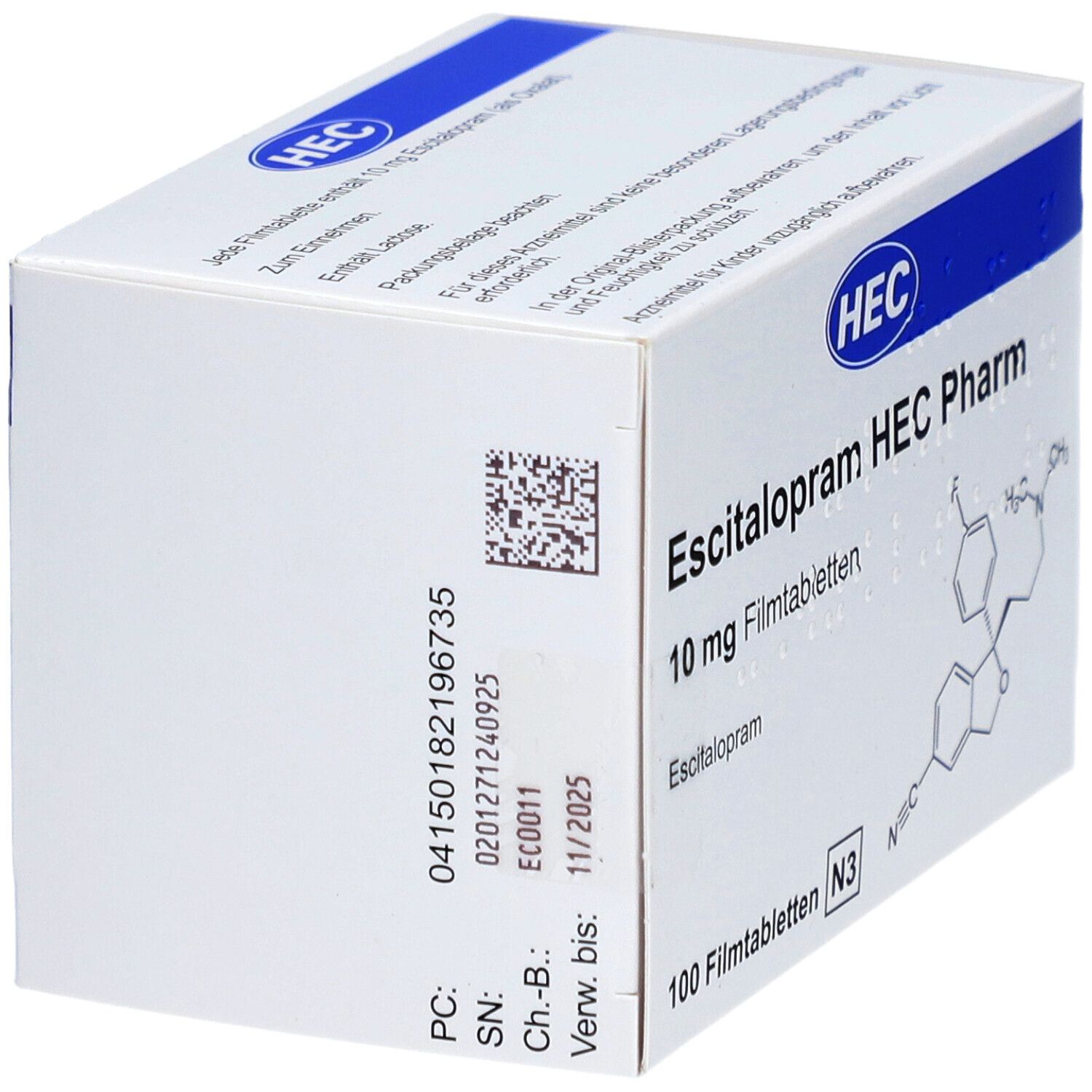 ESCITALOPRAM HEC Pharm 10 mg Filmtabletten