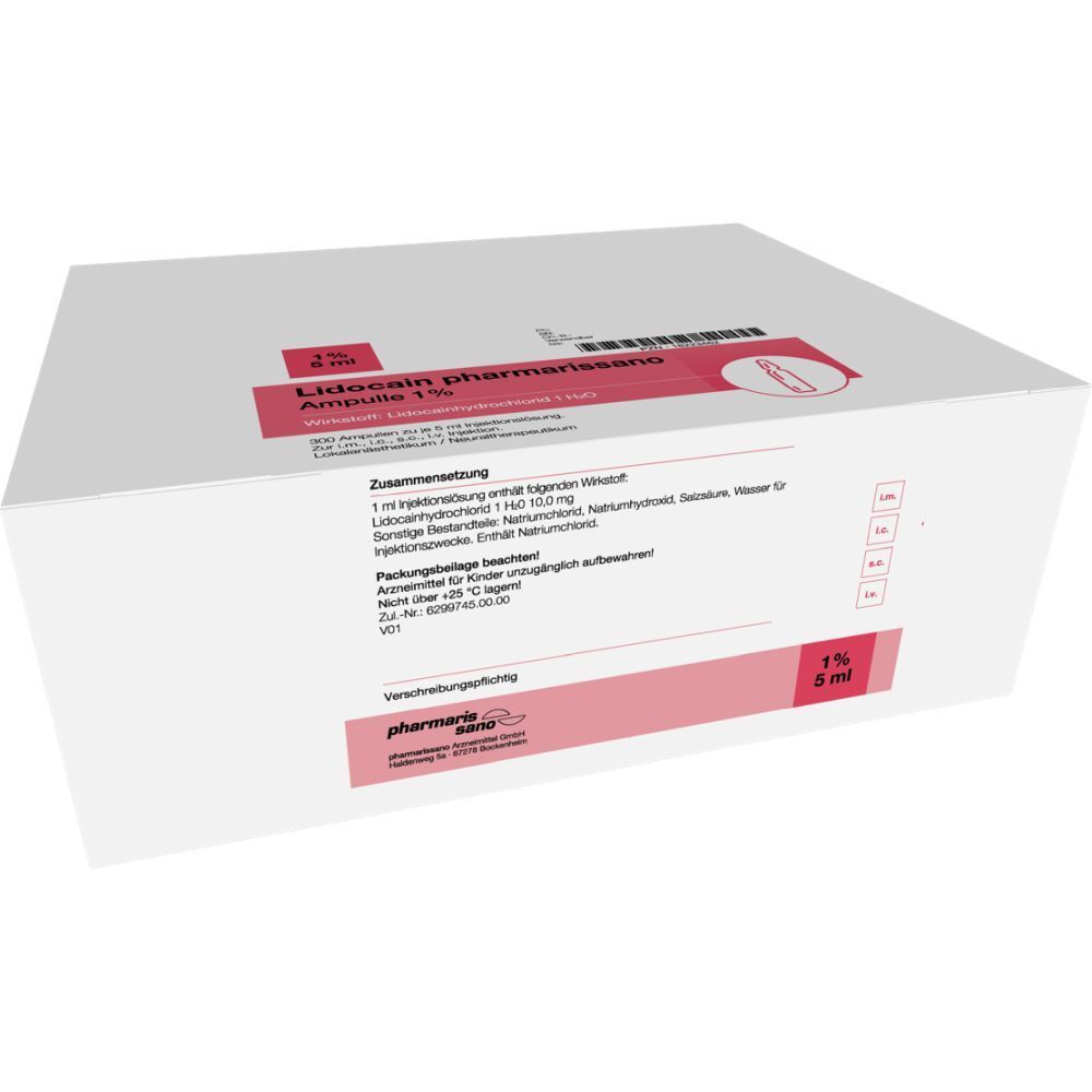 LIDOCAIN pharmarissano 1% Inj.-Lsg.Ampullen 5 ml