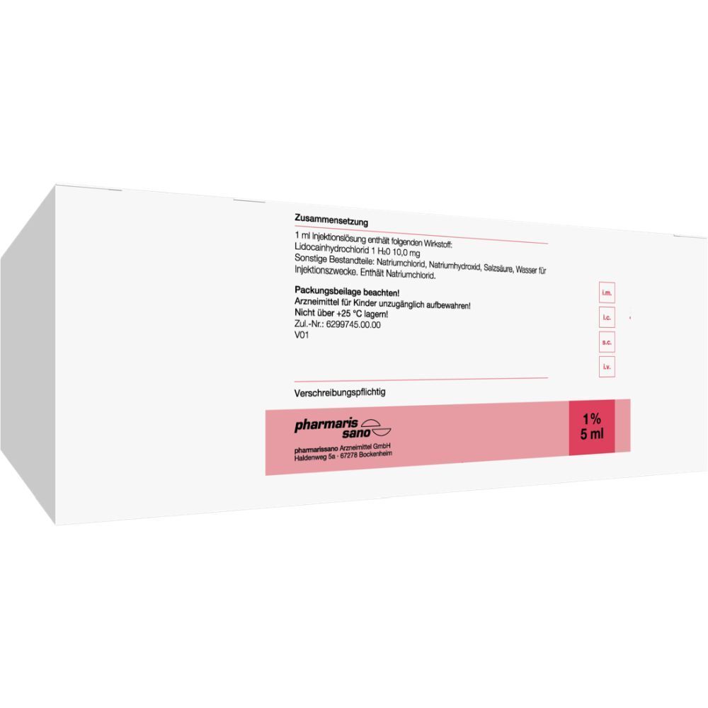 LIDOCAIN pharmarissano 1% Inj.-Lsg.Ampullen 5 ml