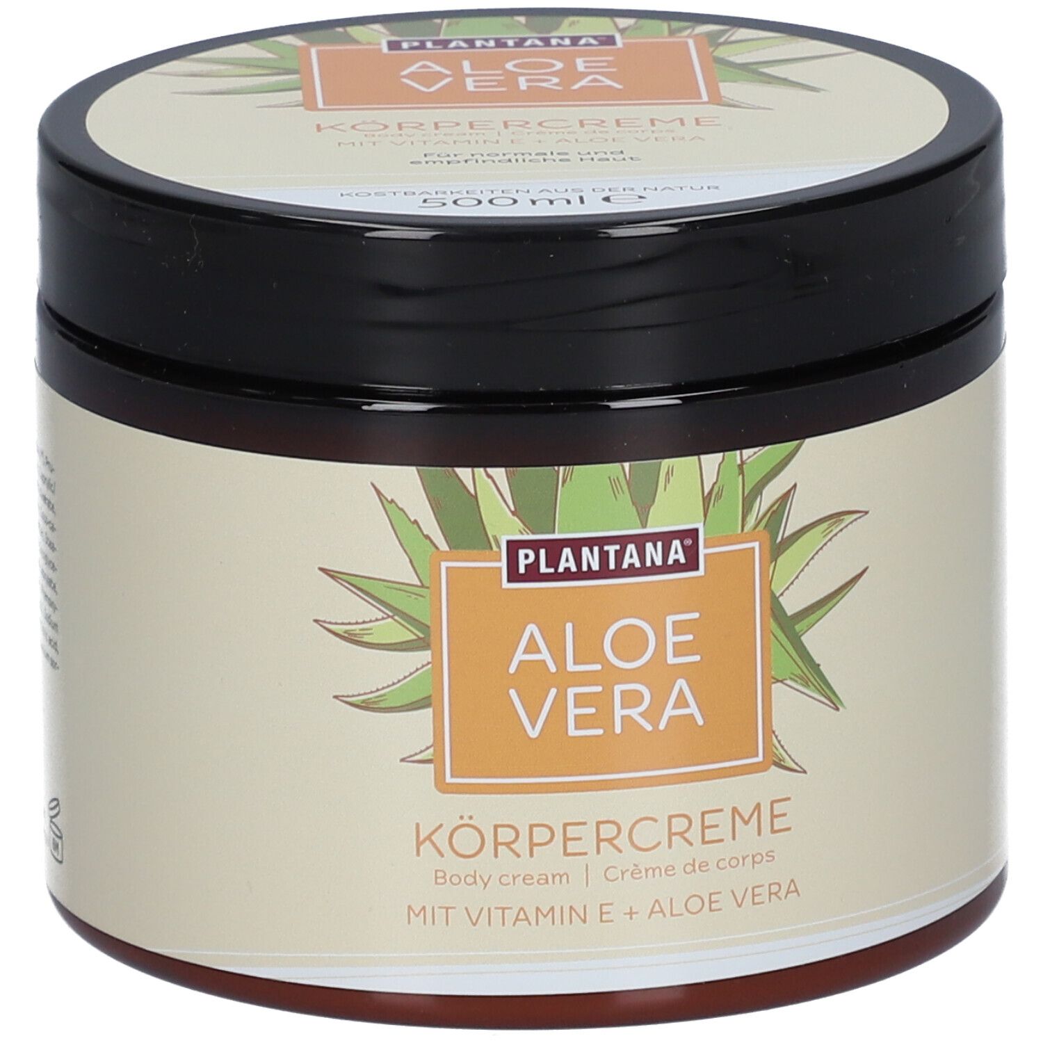PLANTANA Aloe Vera Körpercreme Mit Vitamin E – 500 Ml, Beruhigend & Feuchtigkeitsspendend