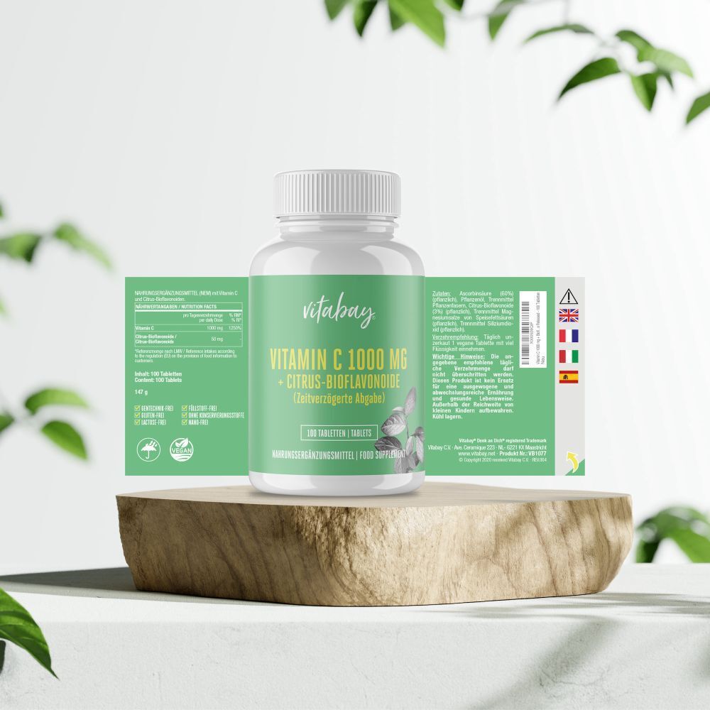 Vitabay Vitamin C 1000 mg Kapseln, 100 Stück.