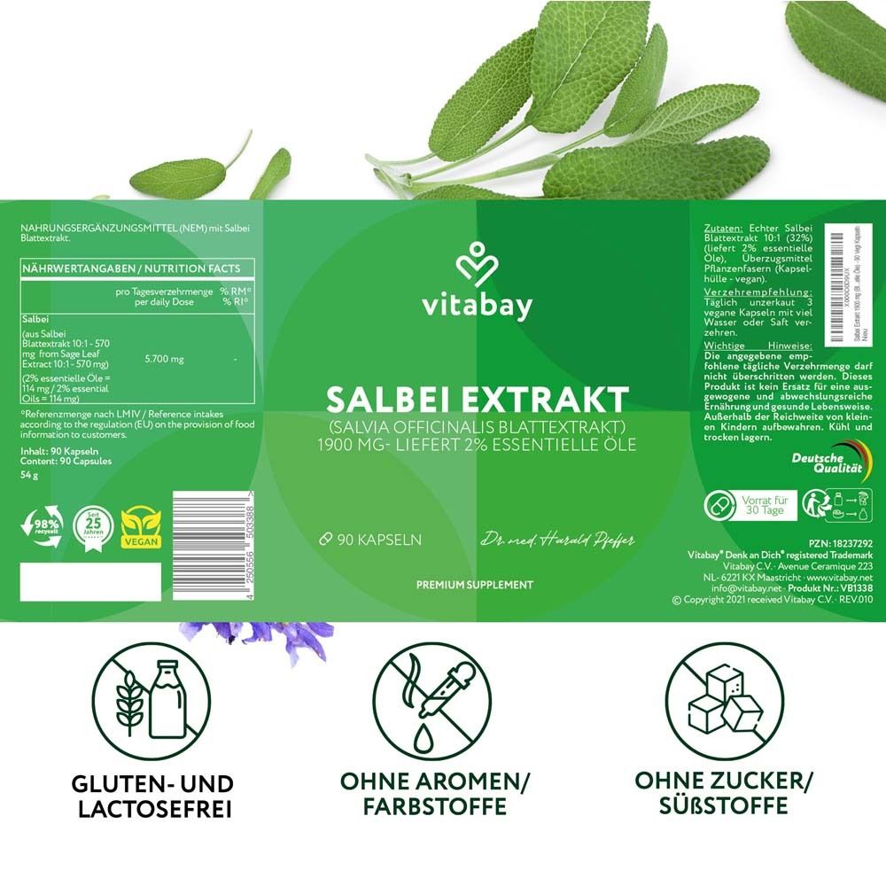 Vitabay Salbei Extrakt 1900 mg