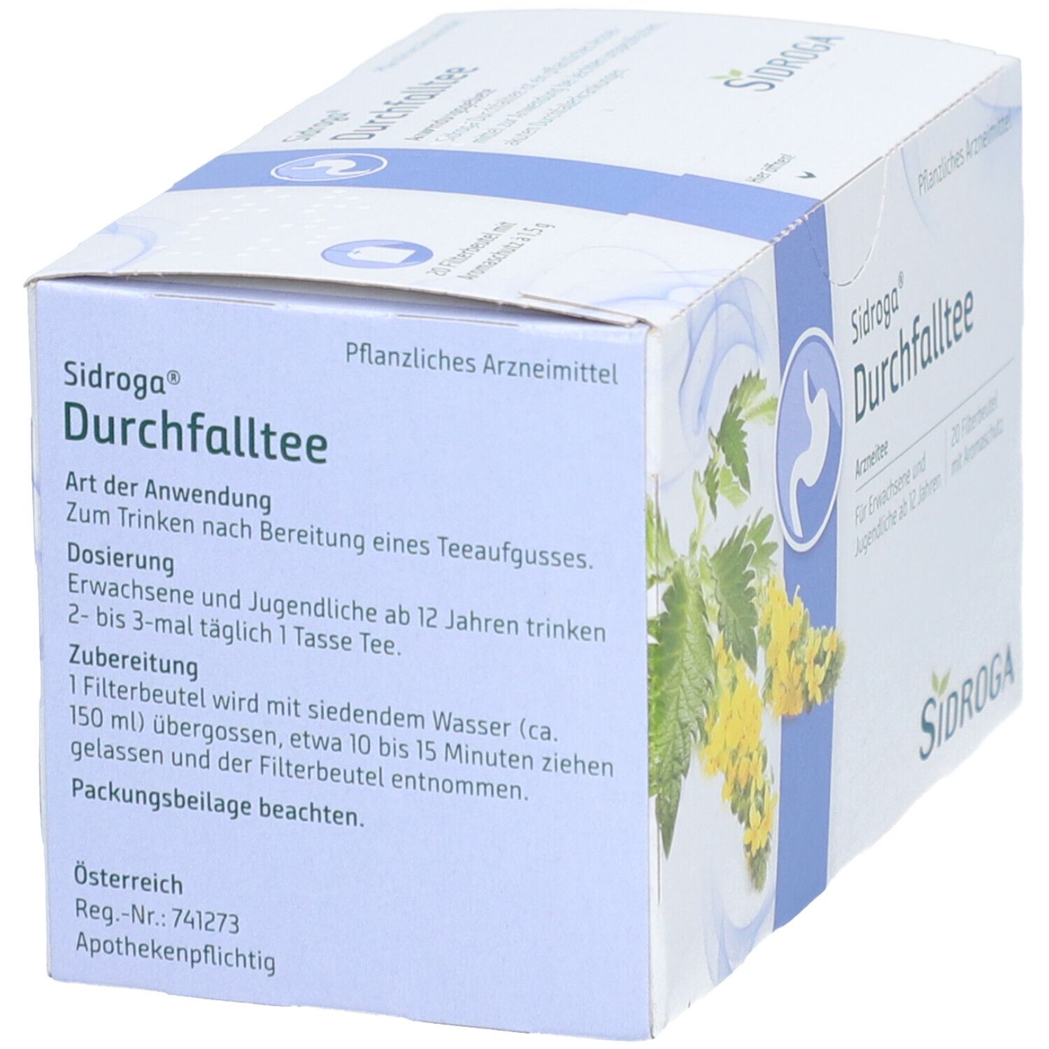 Sidroga Durchfalltee Filterbeutel 20x1,5 g