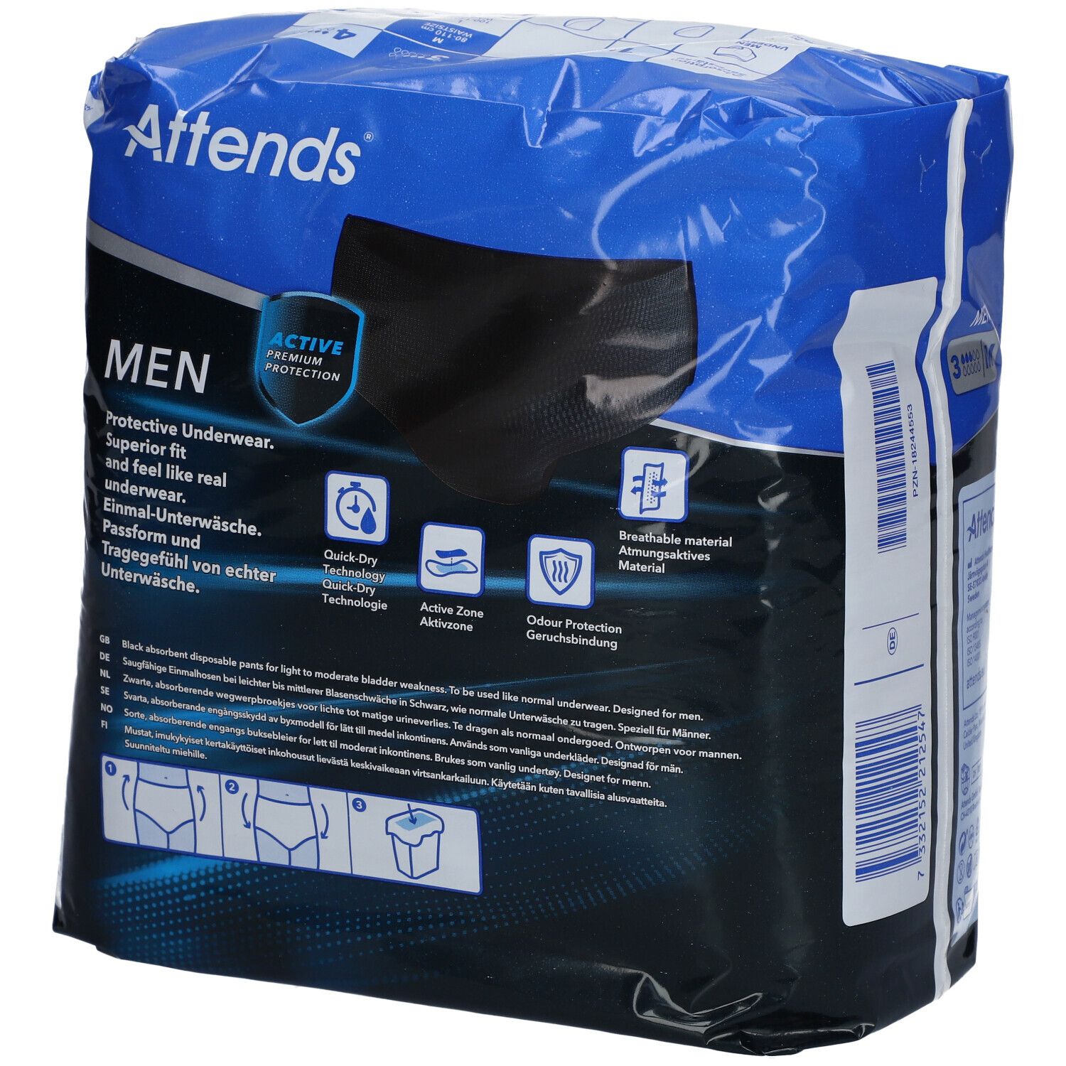 Attends® Men Protective Underwear 3 M 10 St - SHOP APOTHEKE