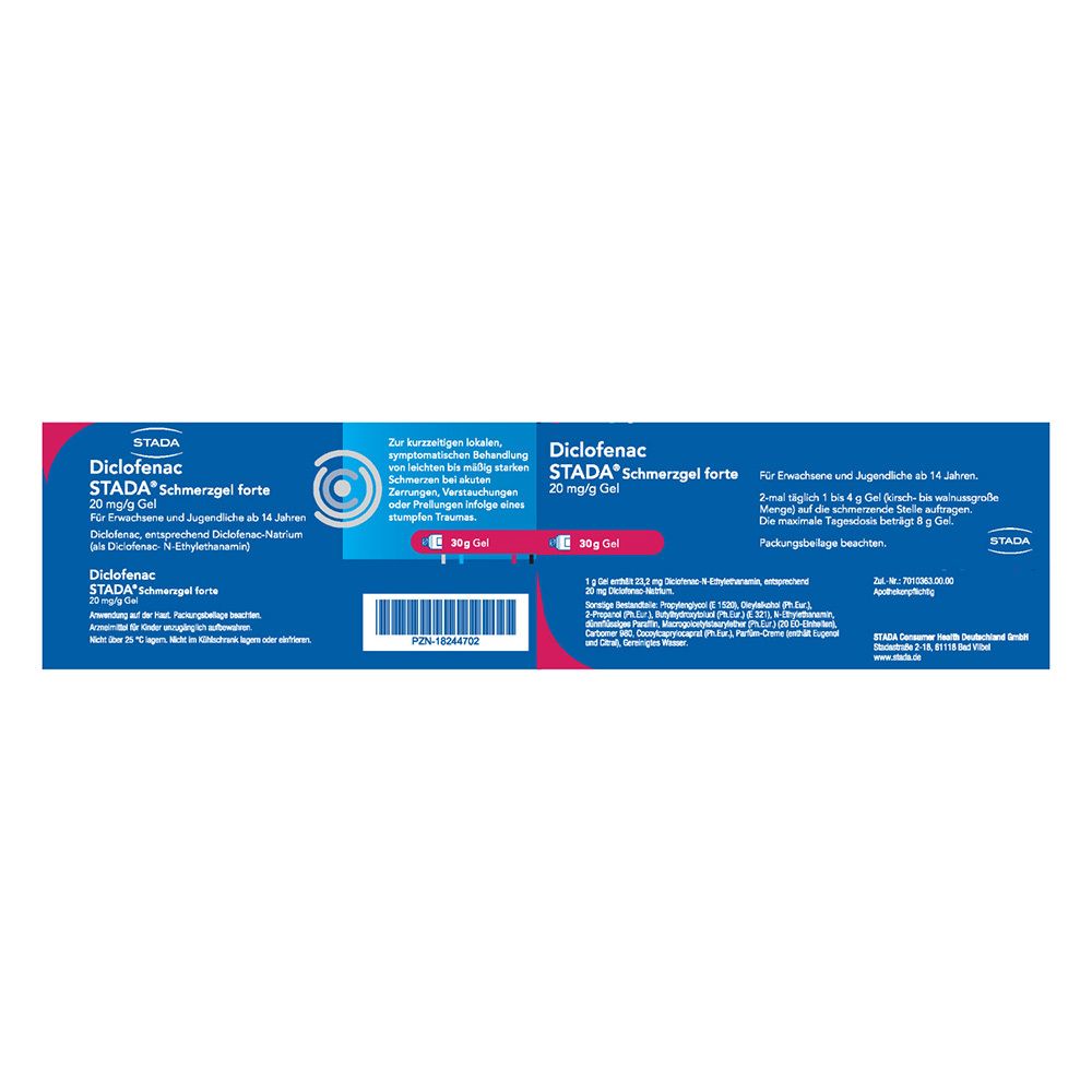 Diclofenac STADA®  20 mg/g Gel- Schmerzgel forte