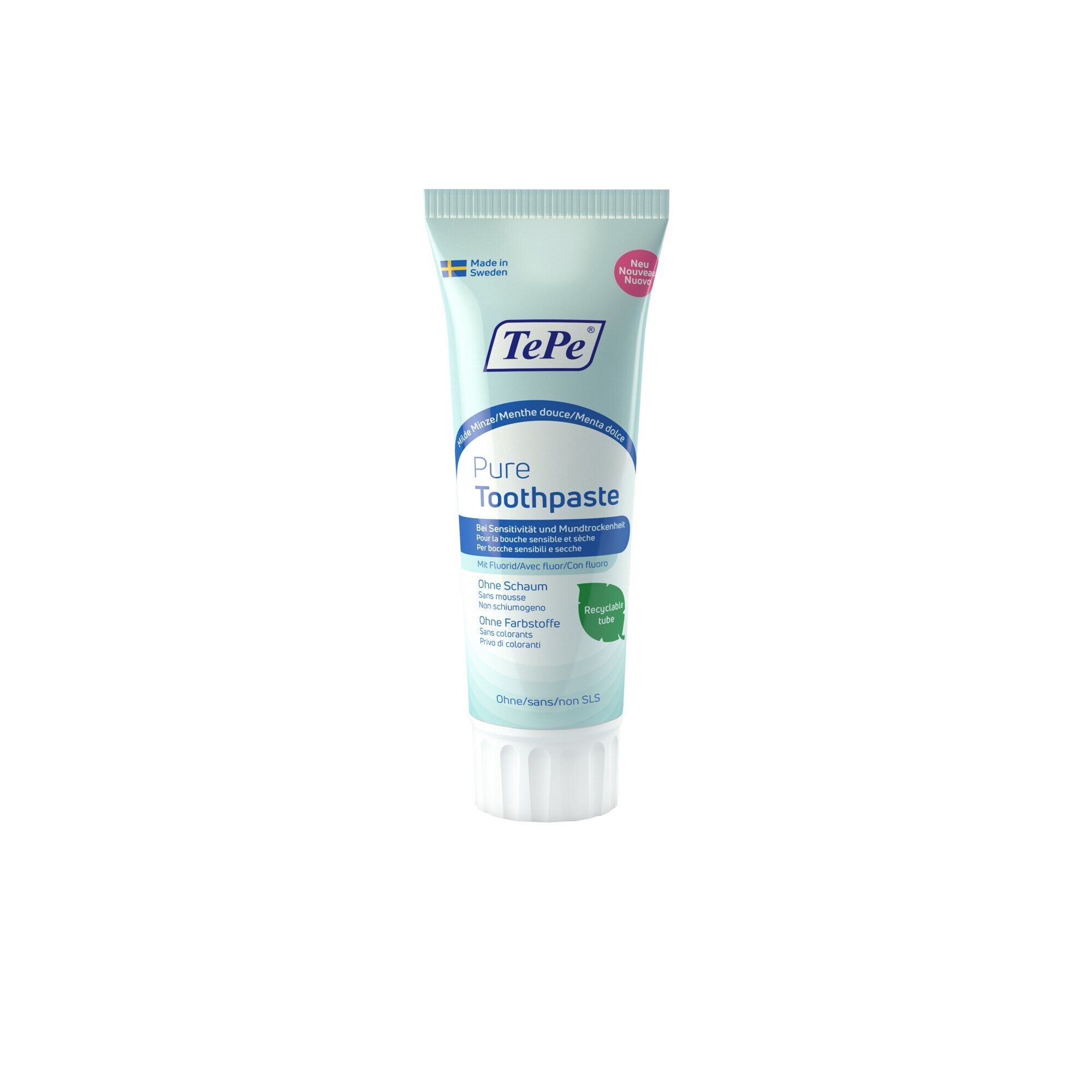 TePe Pure Toothpaste mild peppermint