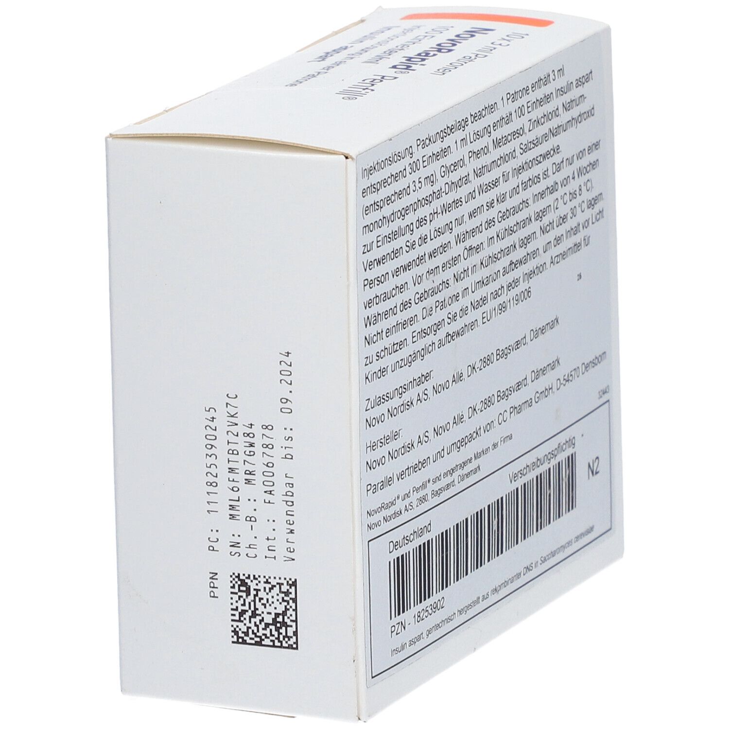 NOVORAPID Penfill 100 E ml Inj. Lsg.i.e.Patrone 10x3 ml mit dem E