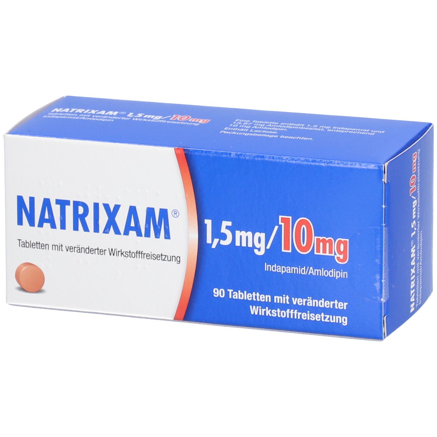 NATRIXAM 1,5 mg/10 mg Tab.m.veränd.Wirkst.-Frs. 90 St mit dem E-Rezept ...