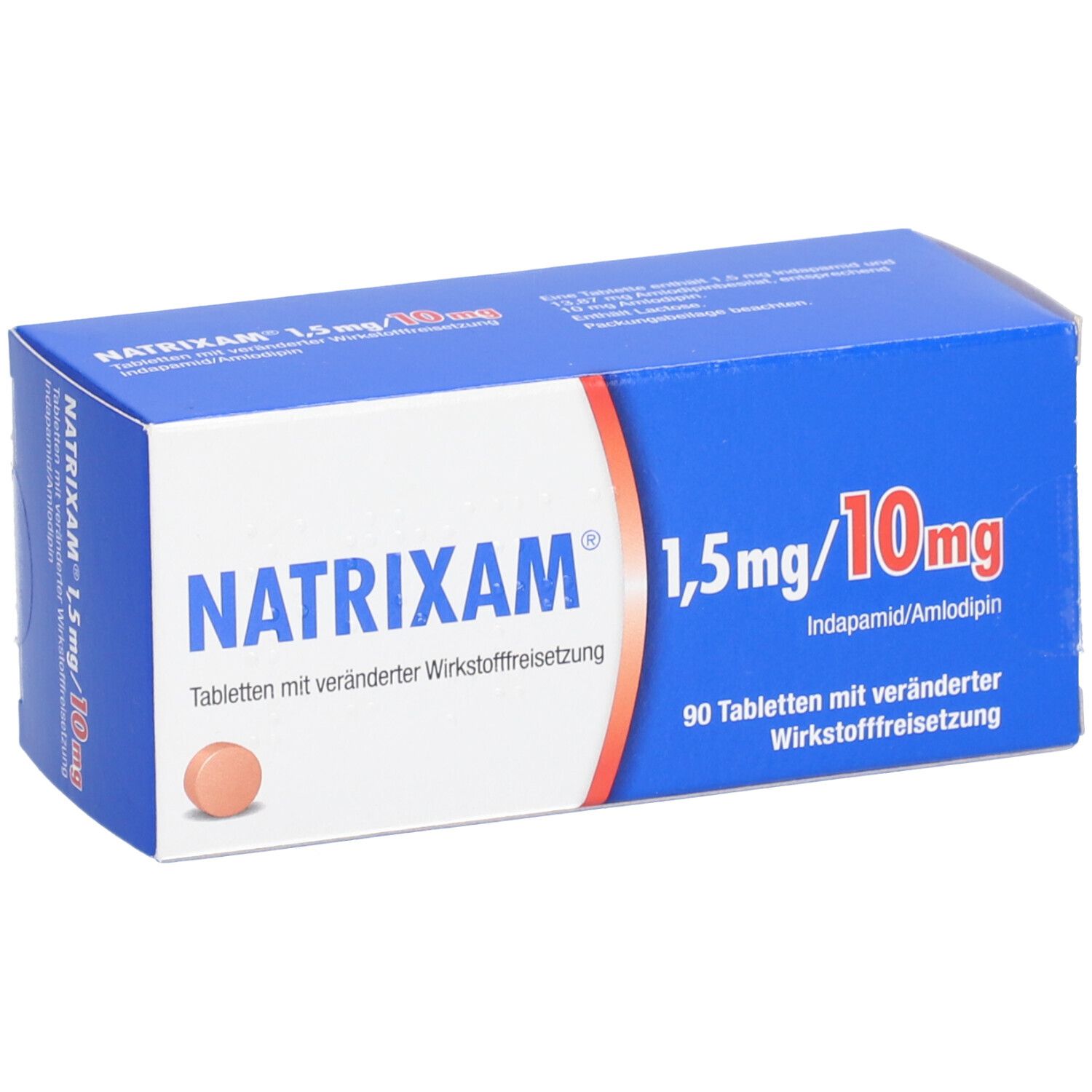 NATRIXAM 1,5 mg/10 mg Tab.m.veränd.Wirkst.-Frs. 90 St mit dem E-Rezept ...