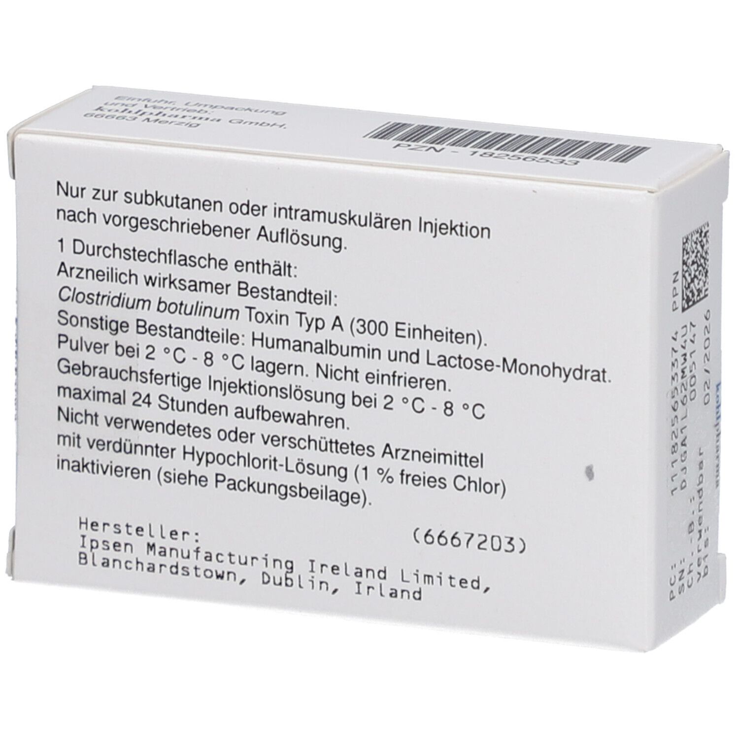DYSLINE 300 Einheiten Pulver z.Herst.e.Inj.-Lsg.