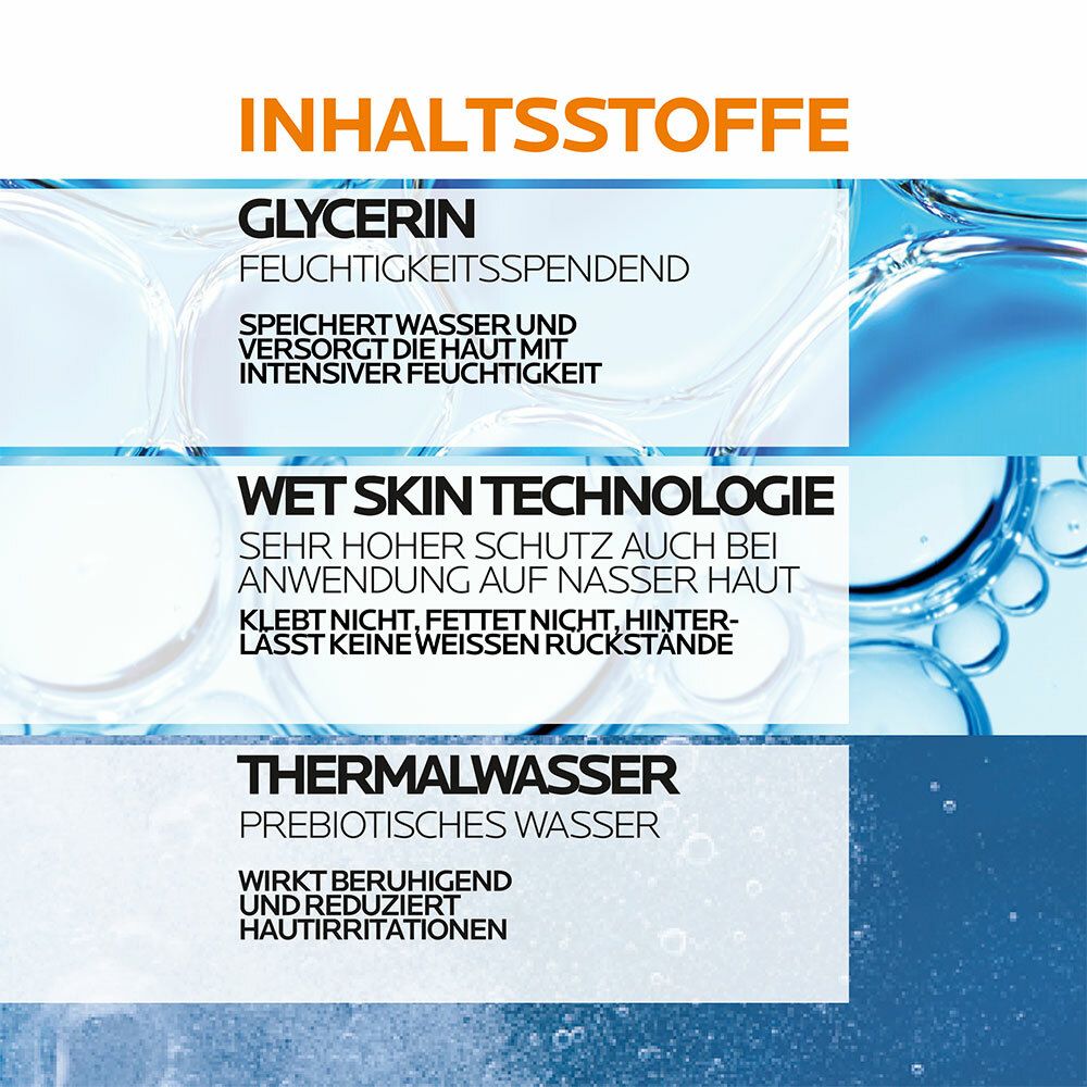 La Roche Posay Anthelios Wet Skin Gel LSF 50+: Wasserfester Sonnenschutz für empfindliche und zu Sonnenallergie neigende Haut
