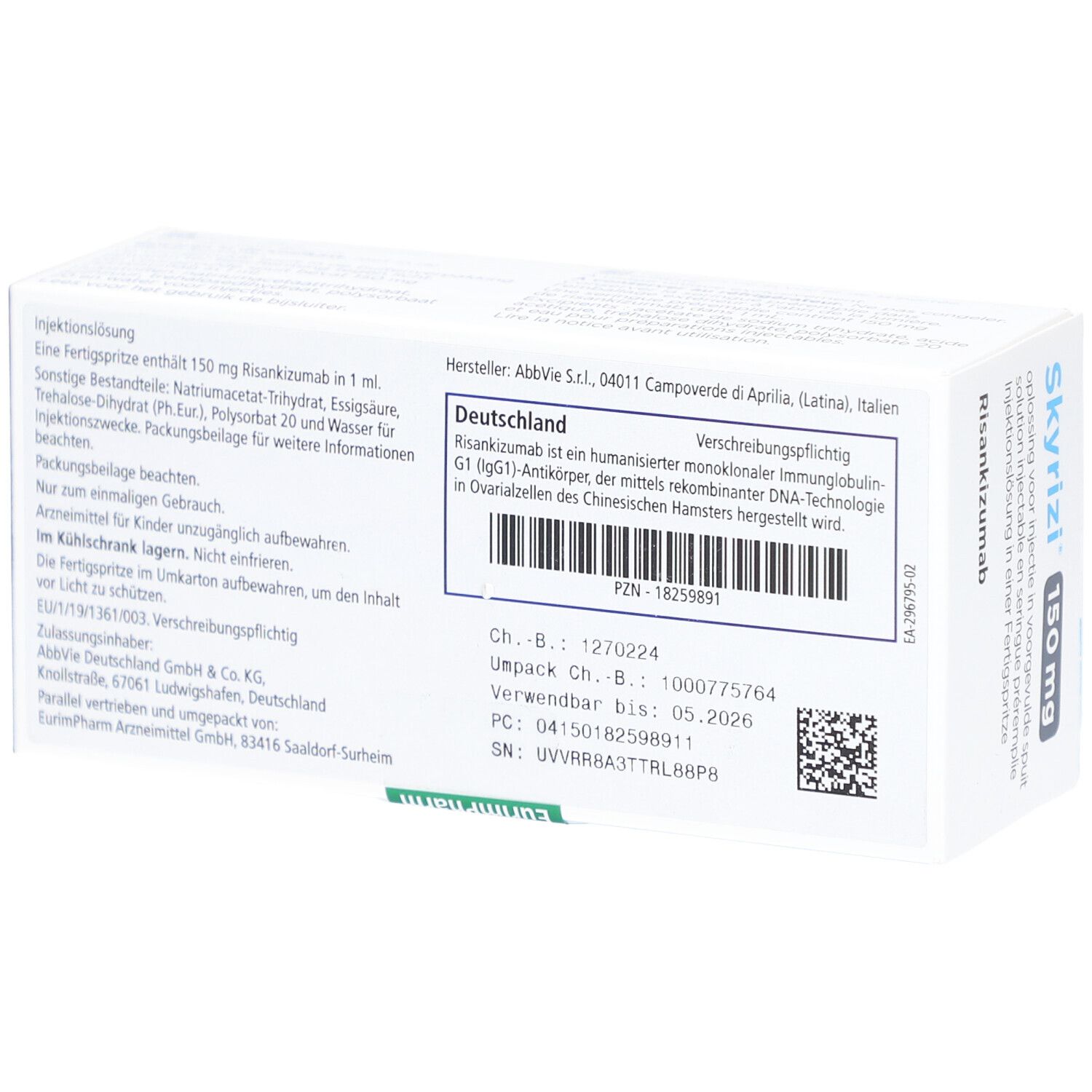 SKYRIZI 150 mg Injektionslösung i.e.Fertigspritze