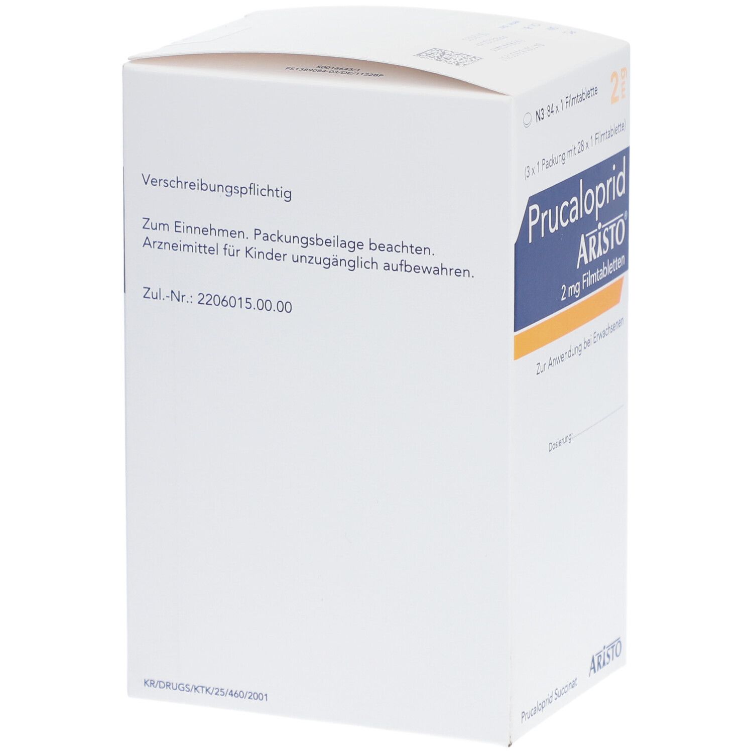 Prucaloprid Aristo 2 mg Filmtabletten 84 St