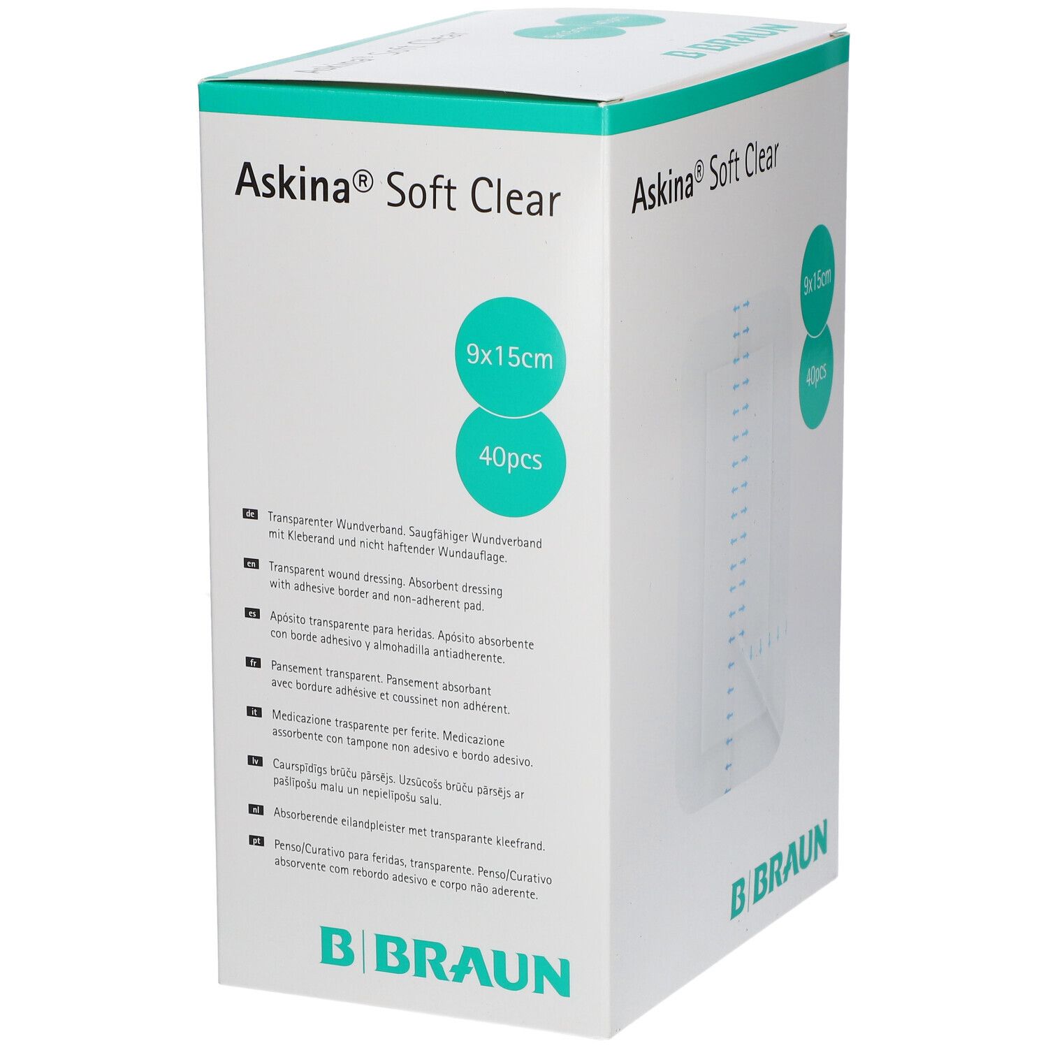 Askina Soft Clear Wundverband 9x15 cm 40 St Verband