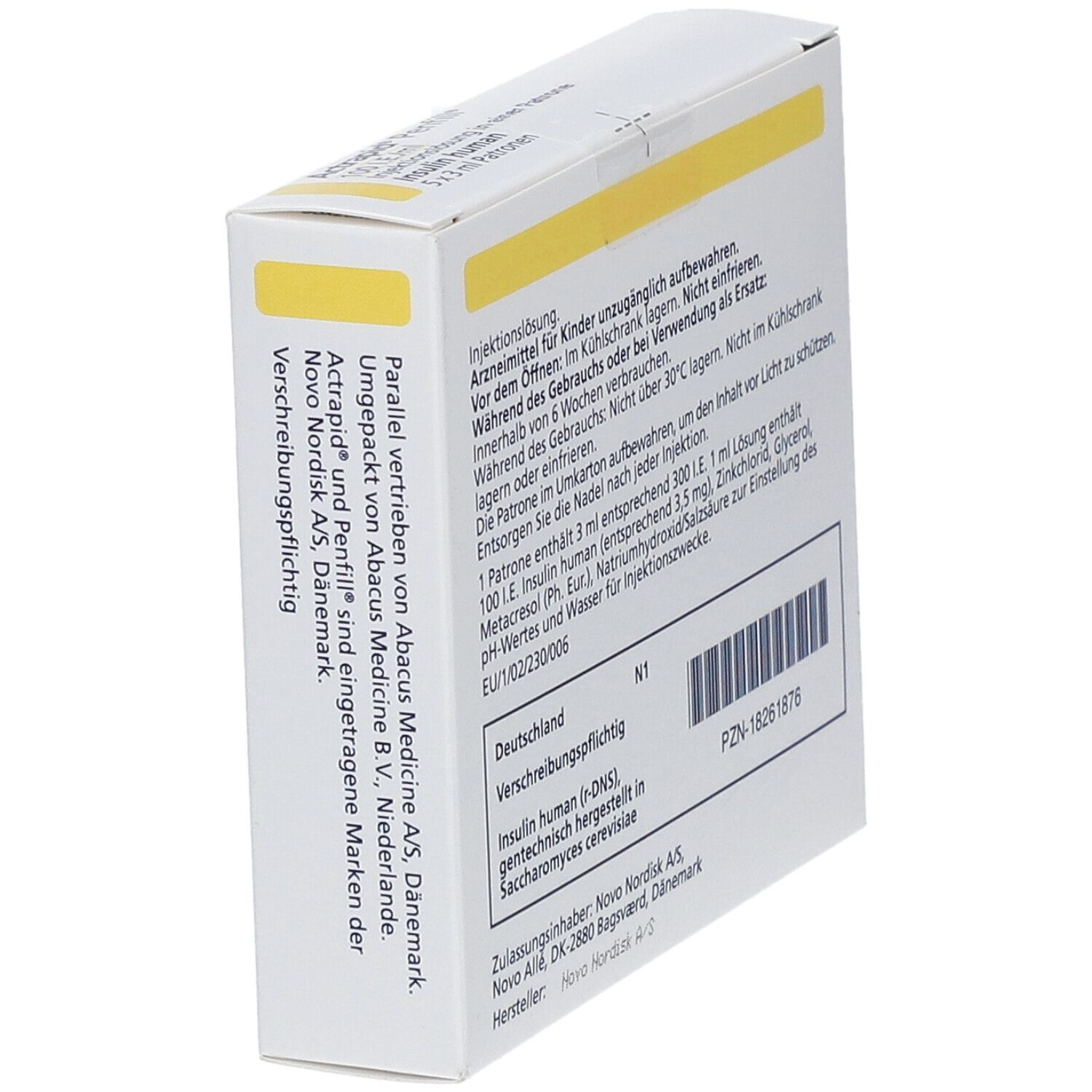ACTRAPID Penfill 100 I.E./ml Inj.-Lsg.i.Patrone