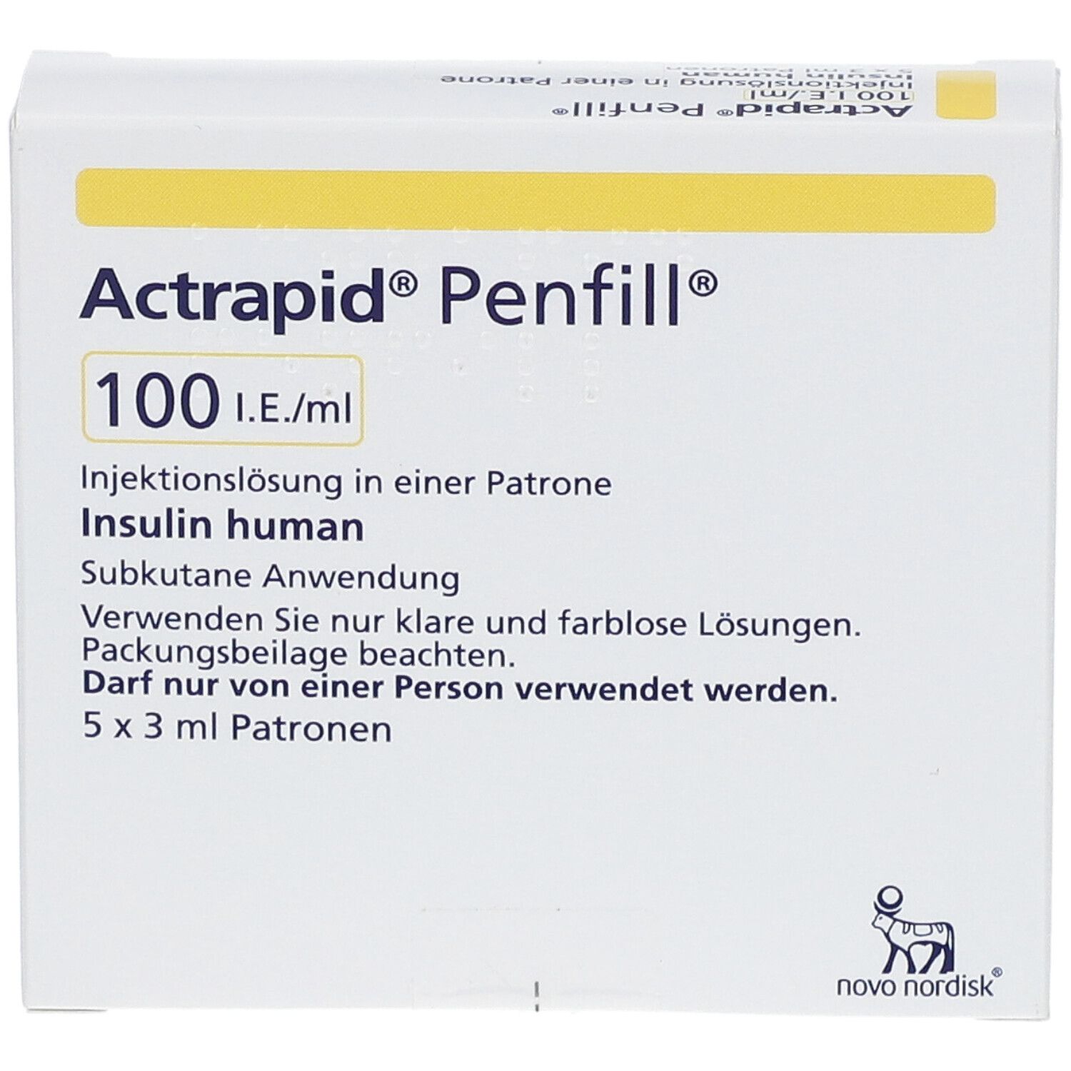 ACTRAPID Penfill 100 I.E./ml Inj.-Lsg.i.Patrone