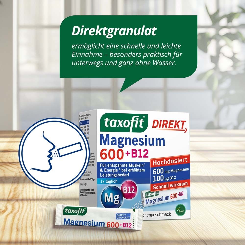 taxofit® Direkt Magnesium 600 + B12