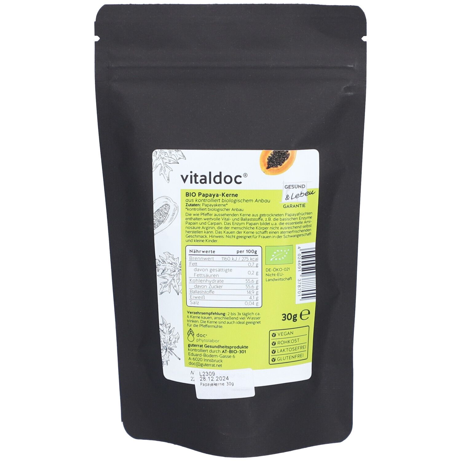 vitaldoc® BIO Papaya-Kerne