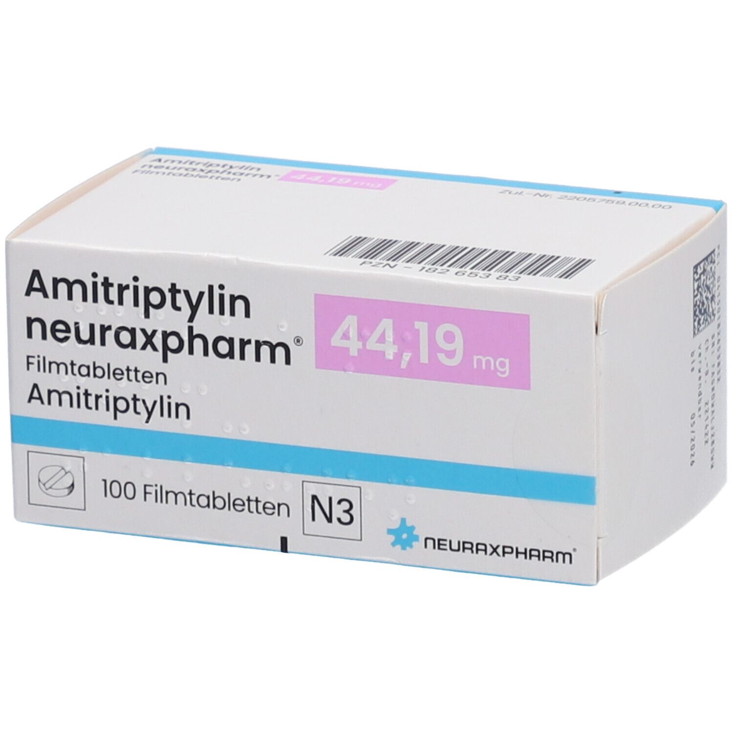 AMITRIPTYLIN neuraxpharm 44,19 mg Filmtabletten 100 St mit dem E-Rezept ...