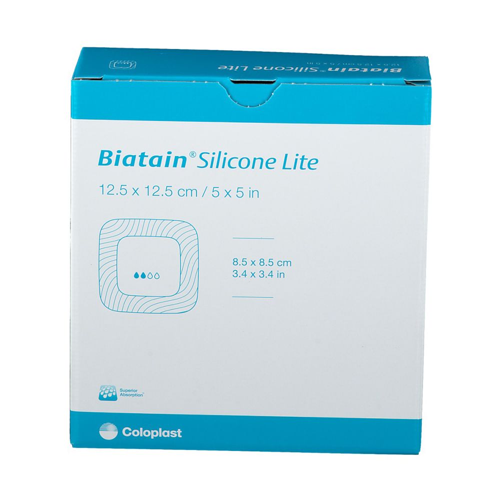 Biatain Silicone Lite Schaumverband 12,5x12,5 cm 10 St Verband