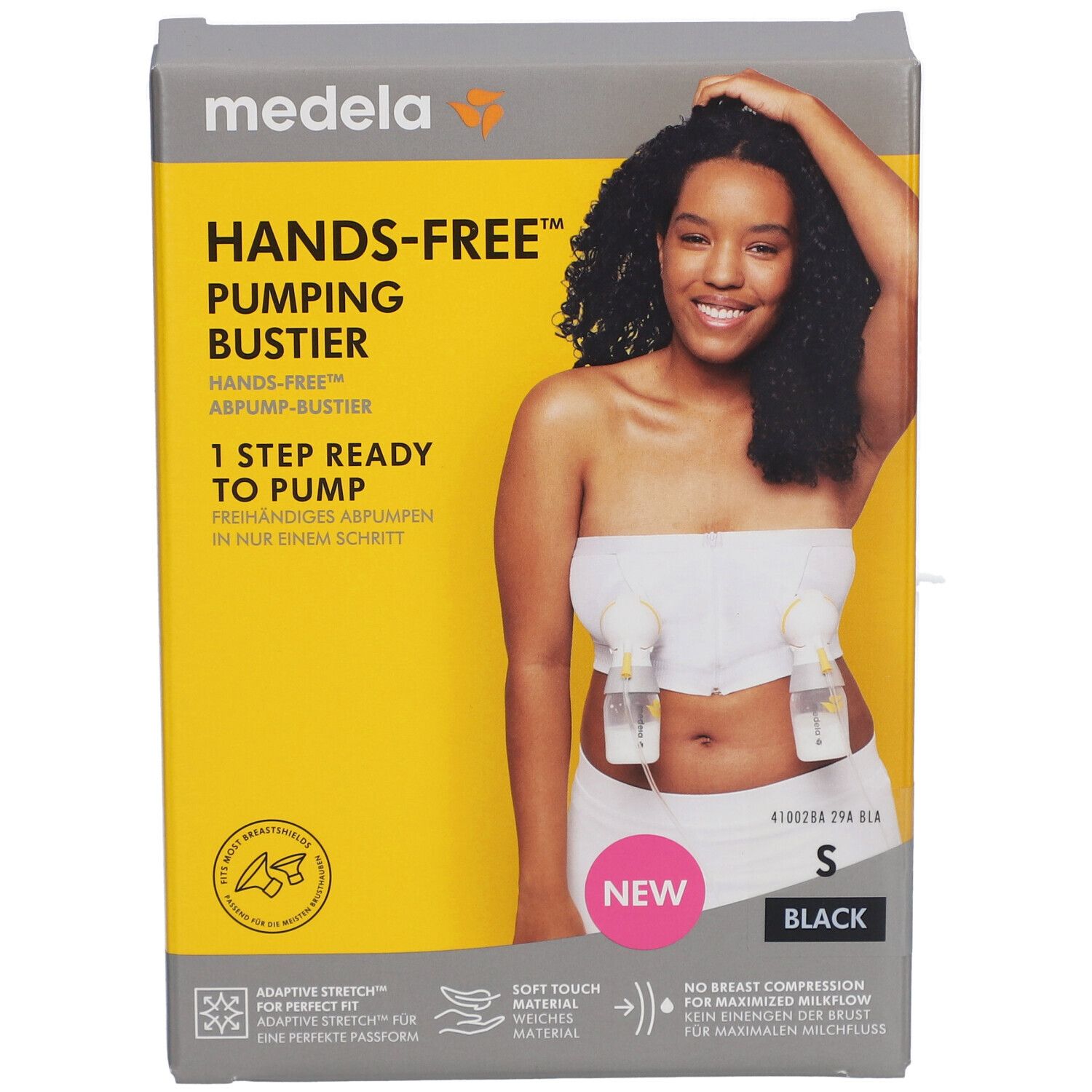 medela Hands-free™ Abpump-Bustier schwarz, Gr. S