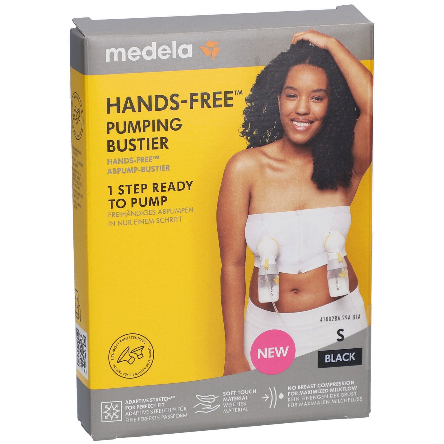 medela Hands-free™ Abpump-Bustier schwarz, Gr. S