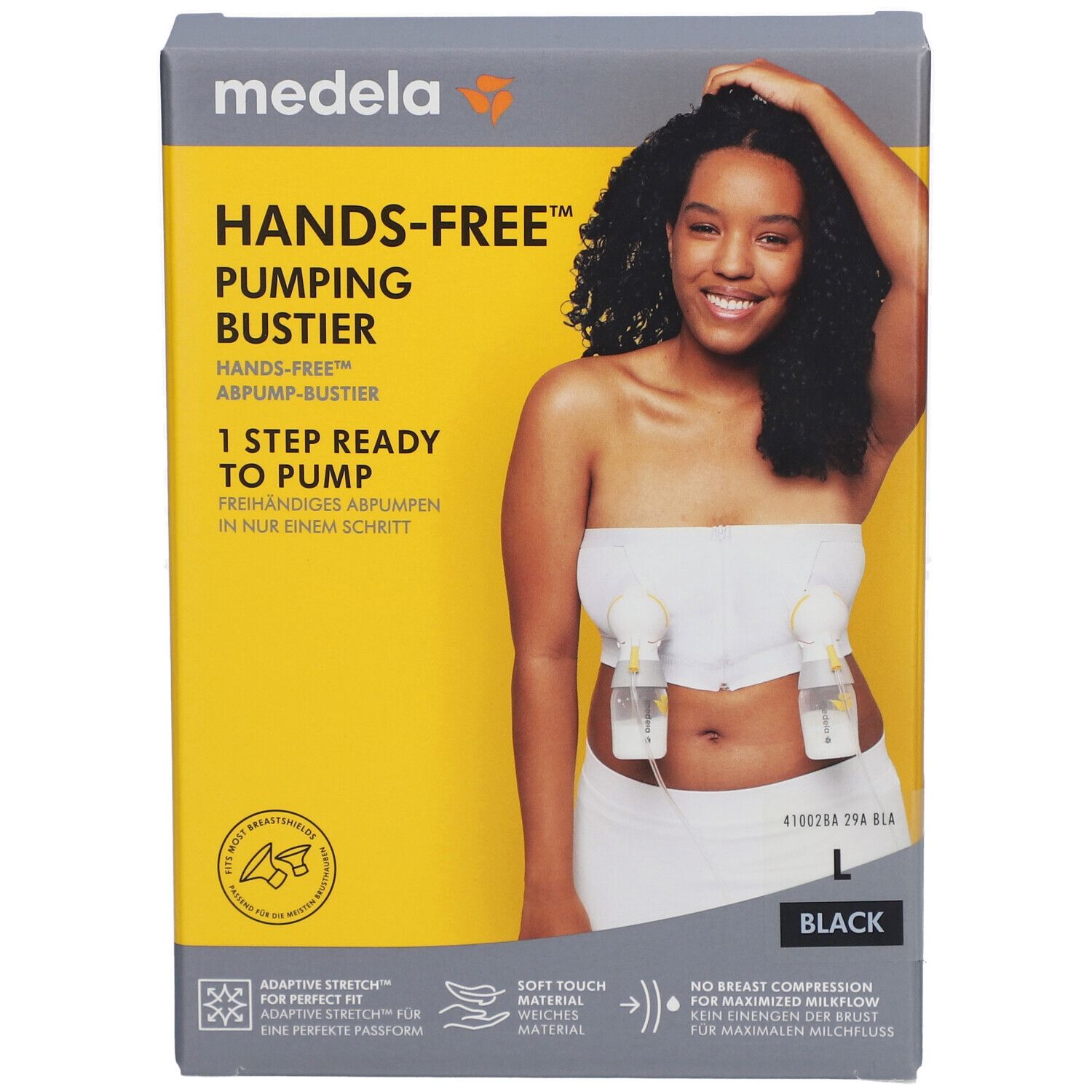 medela Hands-free™ Abpump-Bustier schwarz, Gr. L