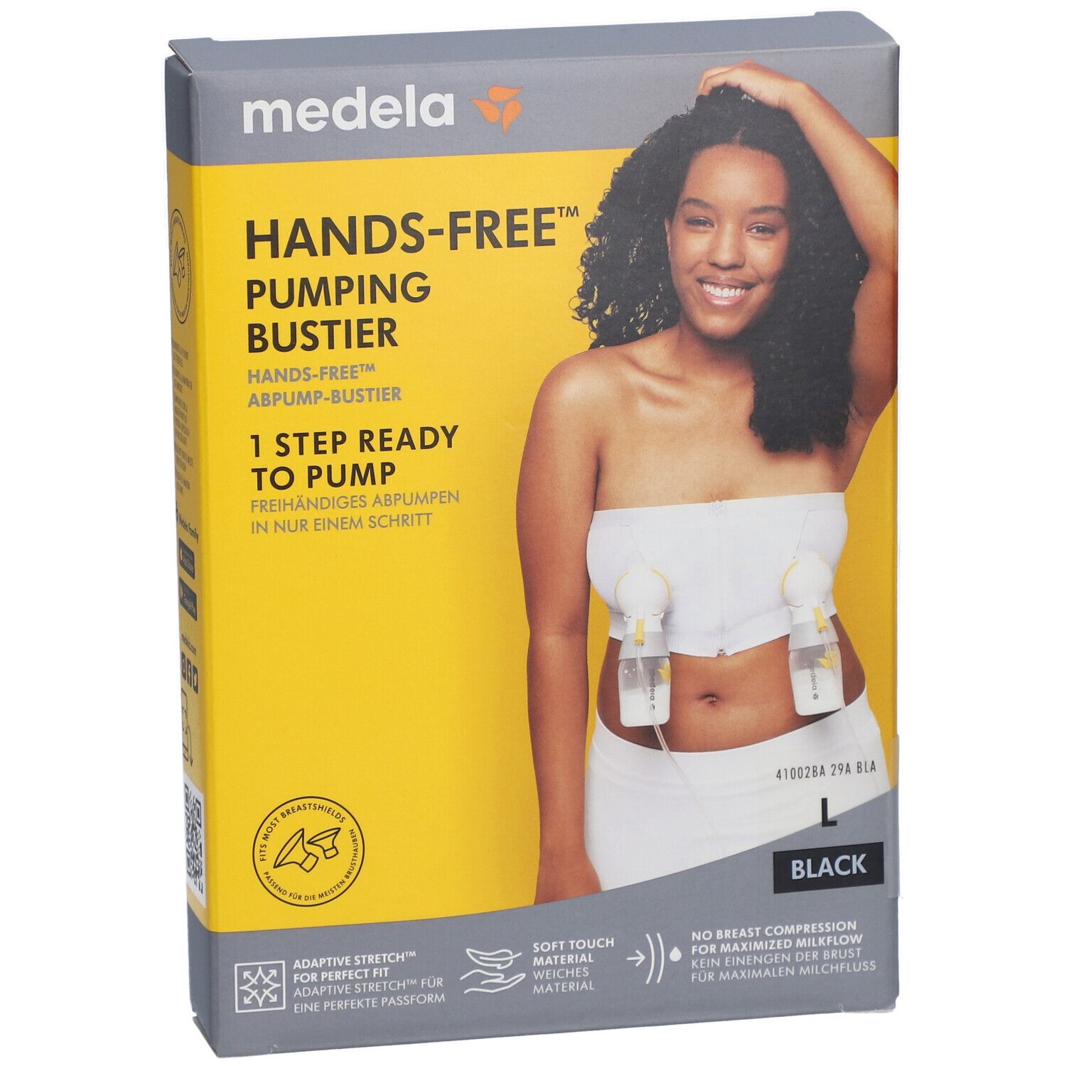 medela Hands-free™ Abpump-Bustier schwarz, Gr. L