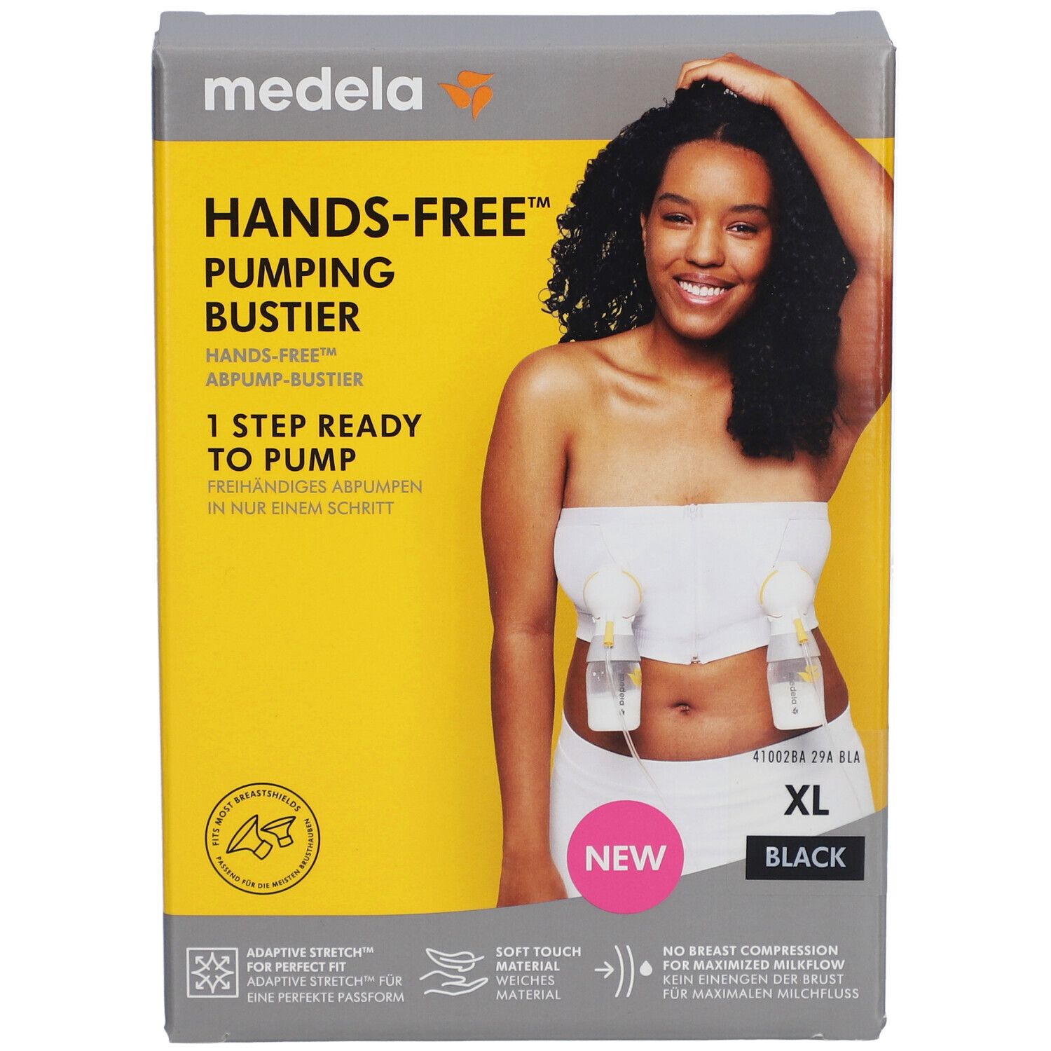 medela Hands-free™ Abpump-Bustier schwarz, Gr. XL