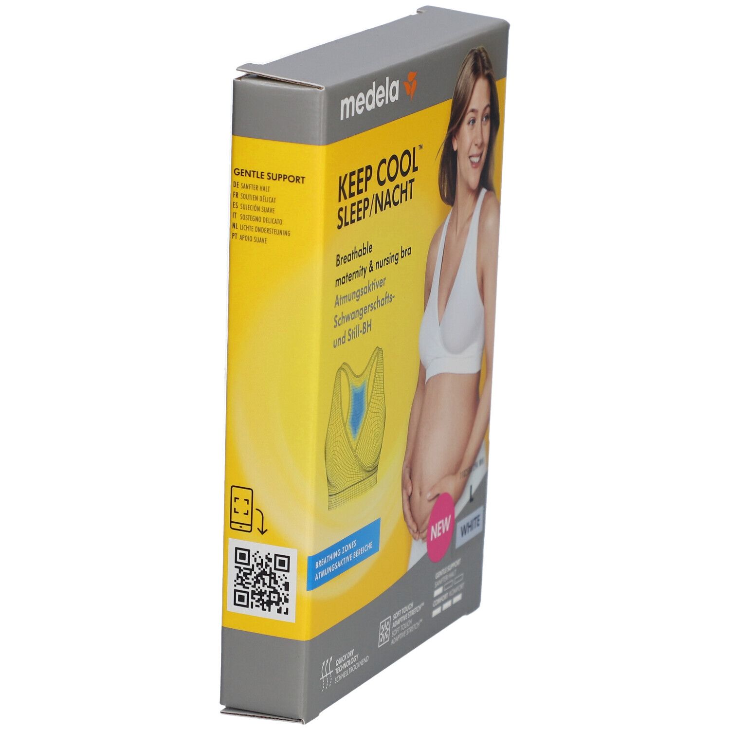 medela Keep Cool™ Schlaf-Bustier für Schwangerschaft und Stillzeit weiß, Gr. L