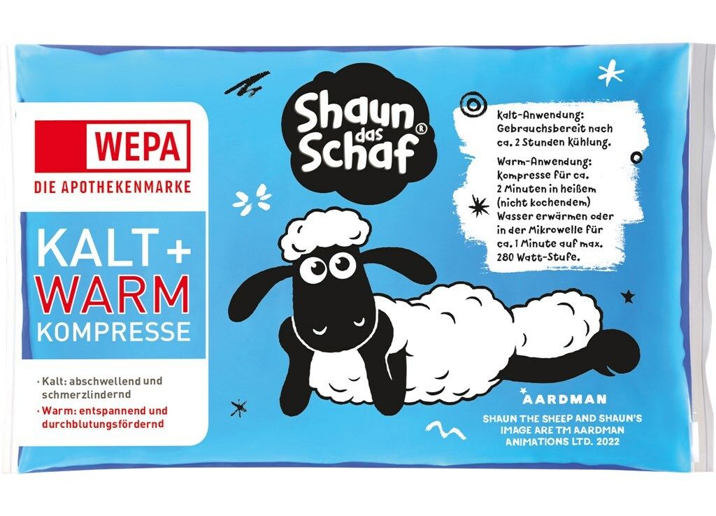 Wepa Kalt & Warm Kompresse 'Shaun das Schaf'