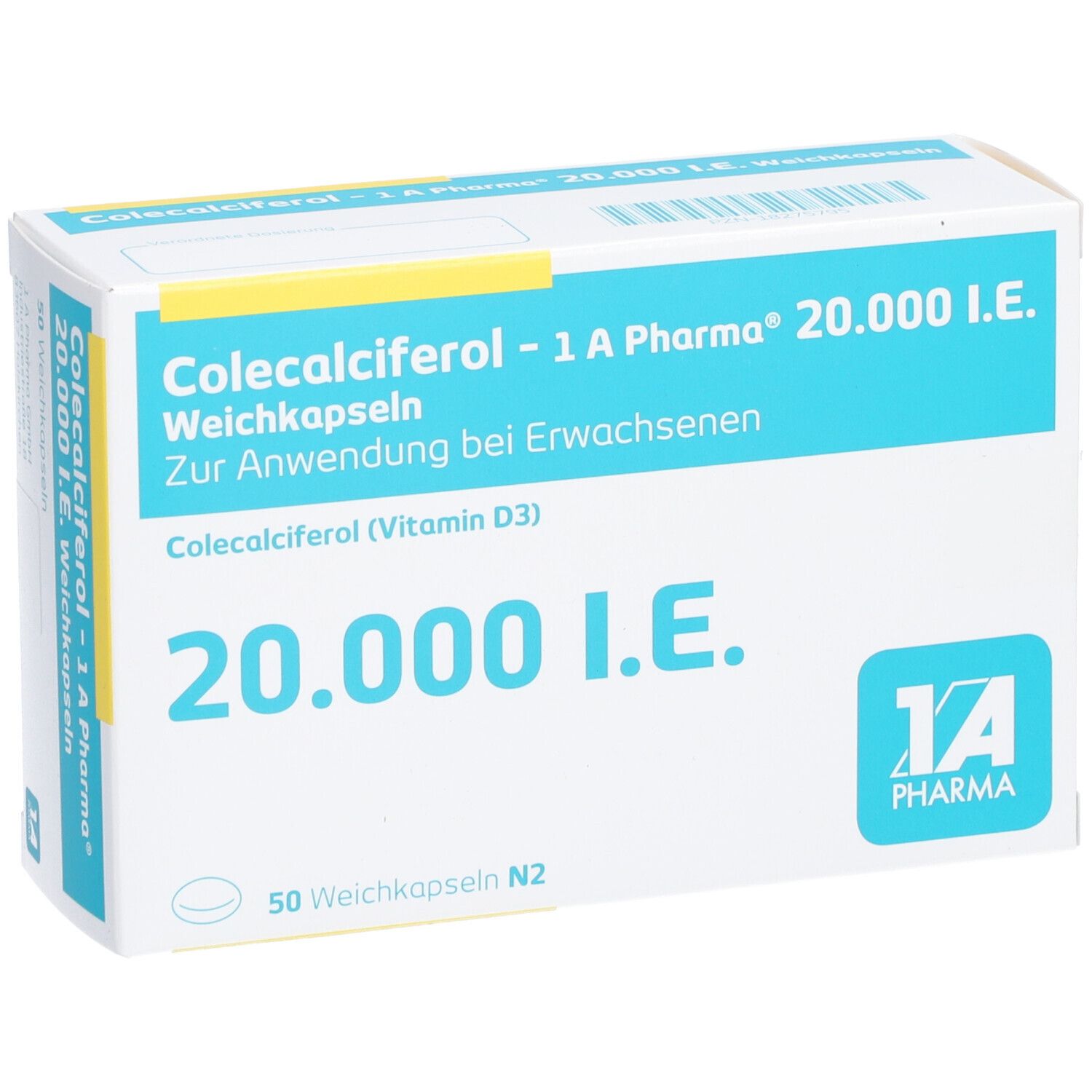 COLECALCIFEROL-1A Pharma 20.000 I.E. Weichkapseln