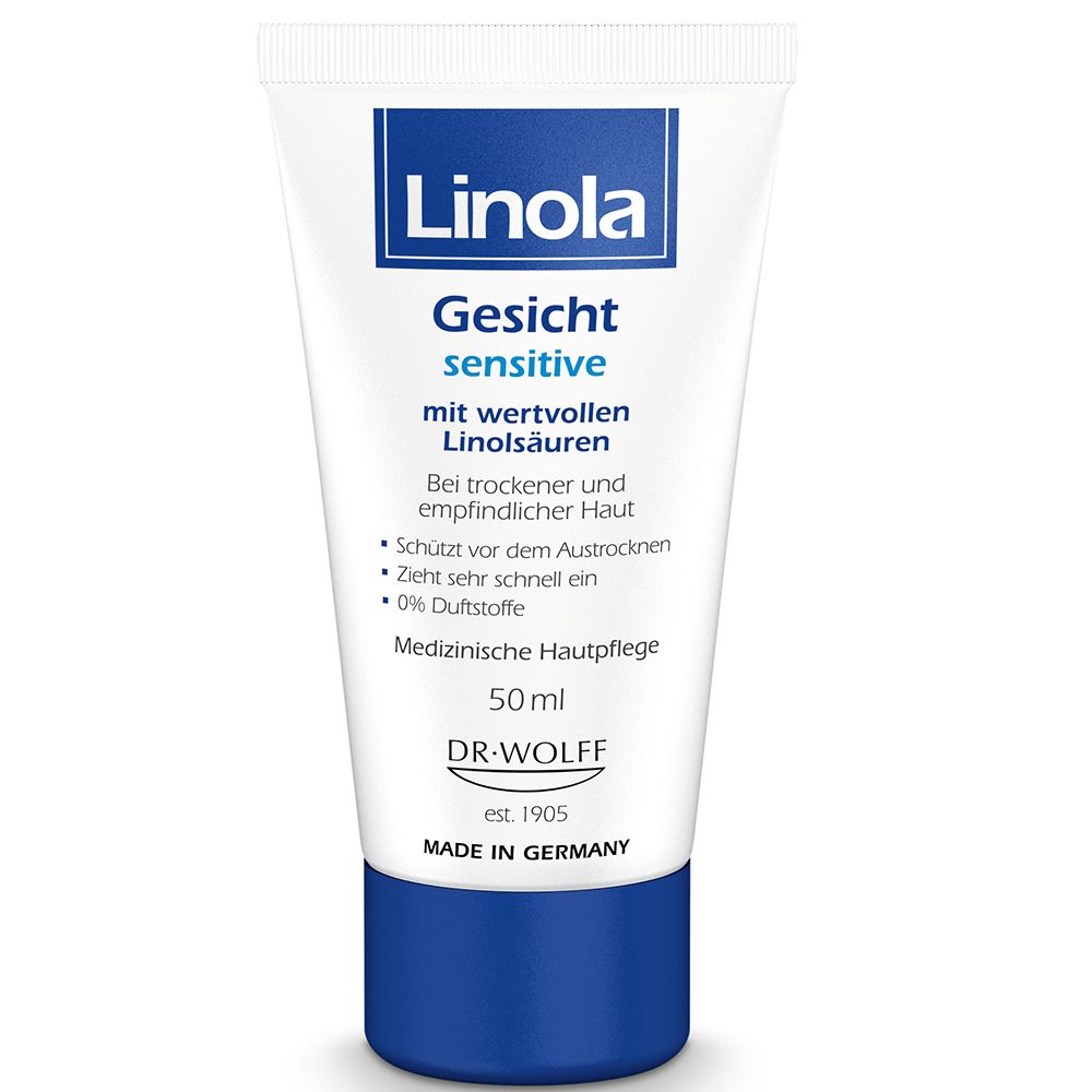 Linola Gesicht sensitive - Gesichtscreme für trockene und empfindliche Haut