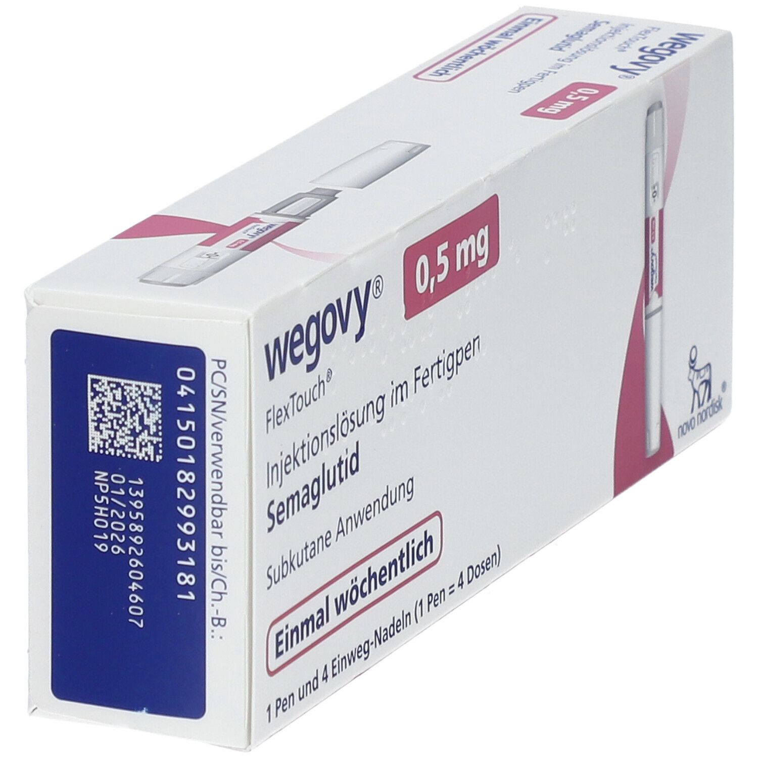 Wegovy 0,5 mg FlexTouch Injektionslsg.Fertigpen 1x1,5 ml Injektionslösung